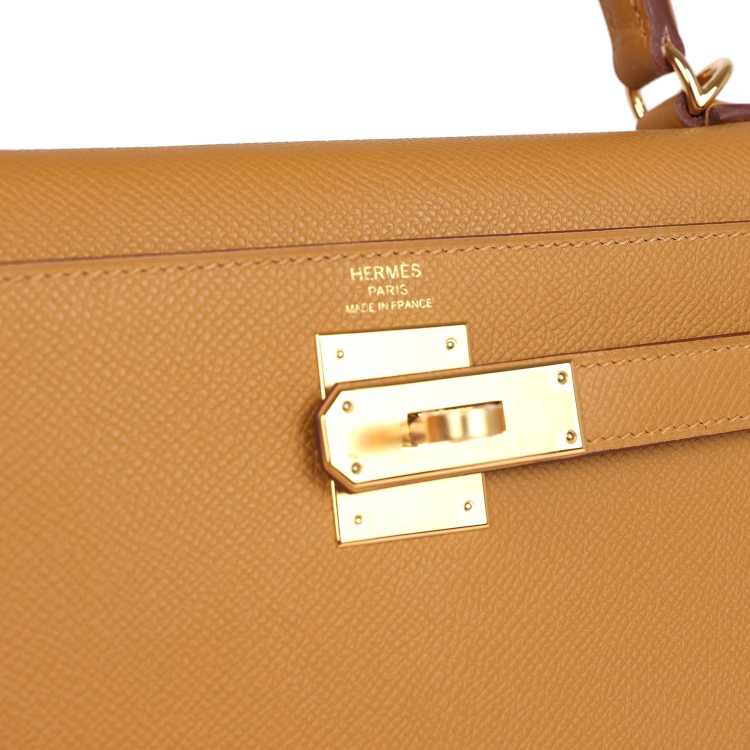Hermes Kelly Sellier 28 Sesame Epsom Gold Hardware — фото 8