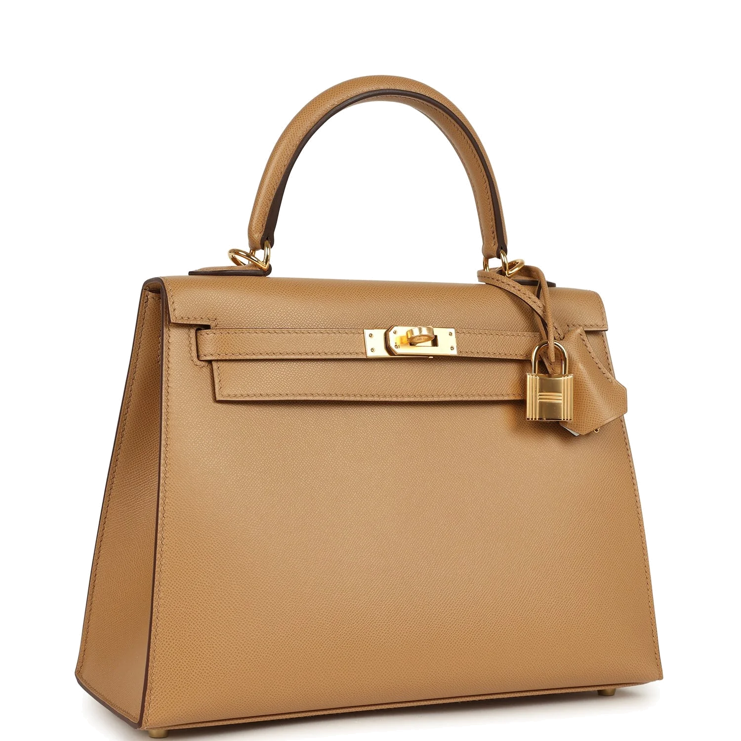 Hermes Kelly Sellier 25 Biscuit Verso Madame Gold Hardware — фото 3