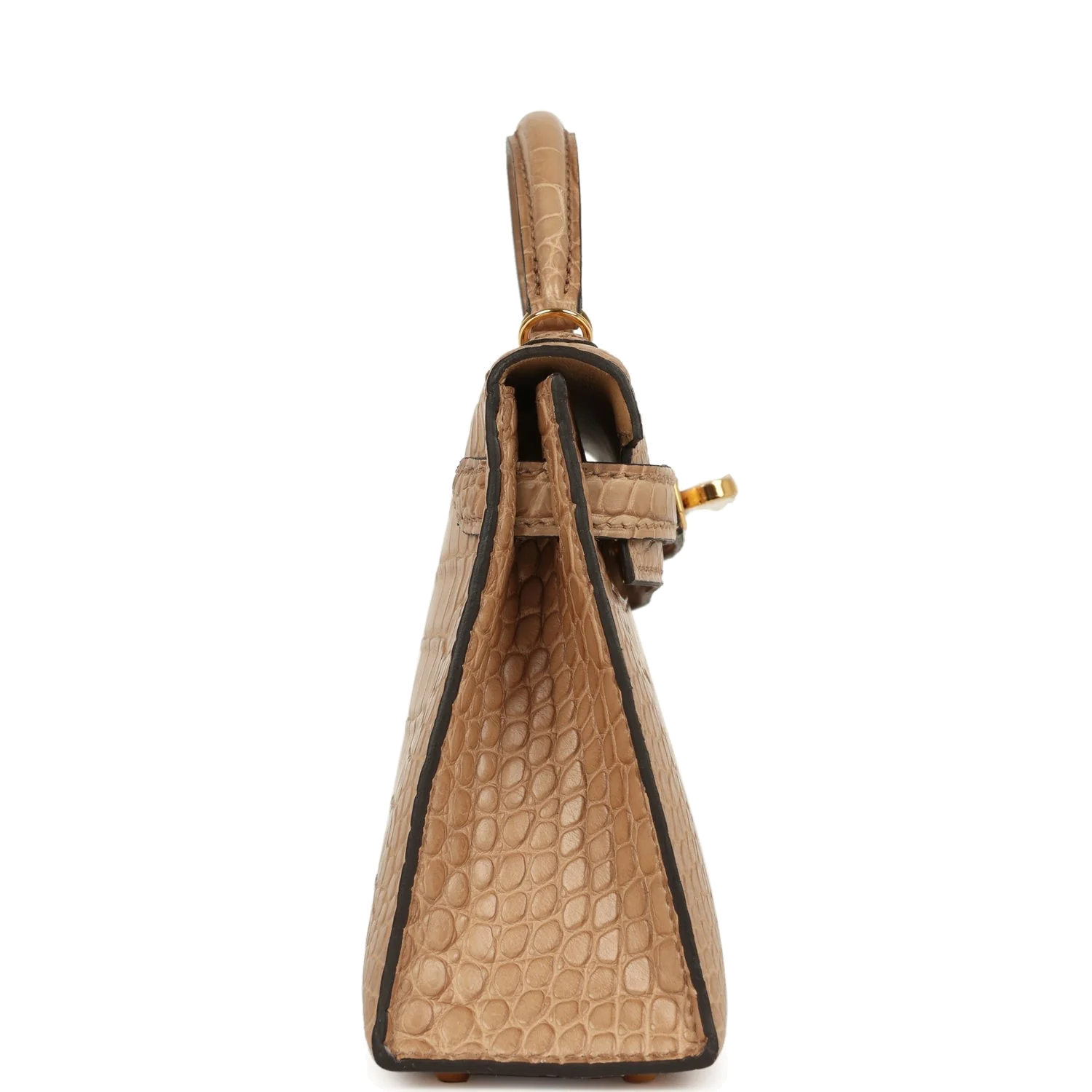 Hermes Kelly Sellier 20 Chai Matte Alligator Gold Hardware — фото 4