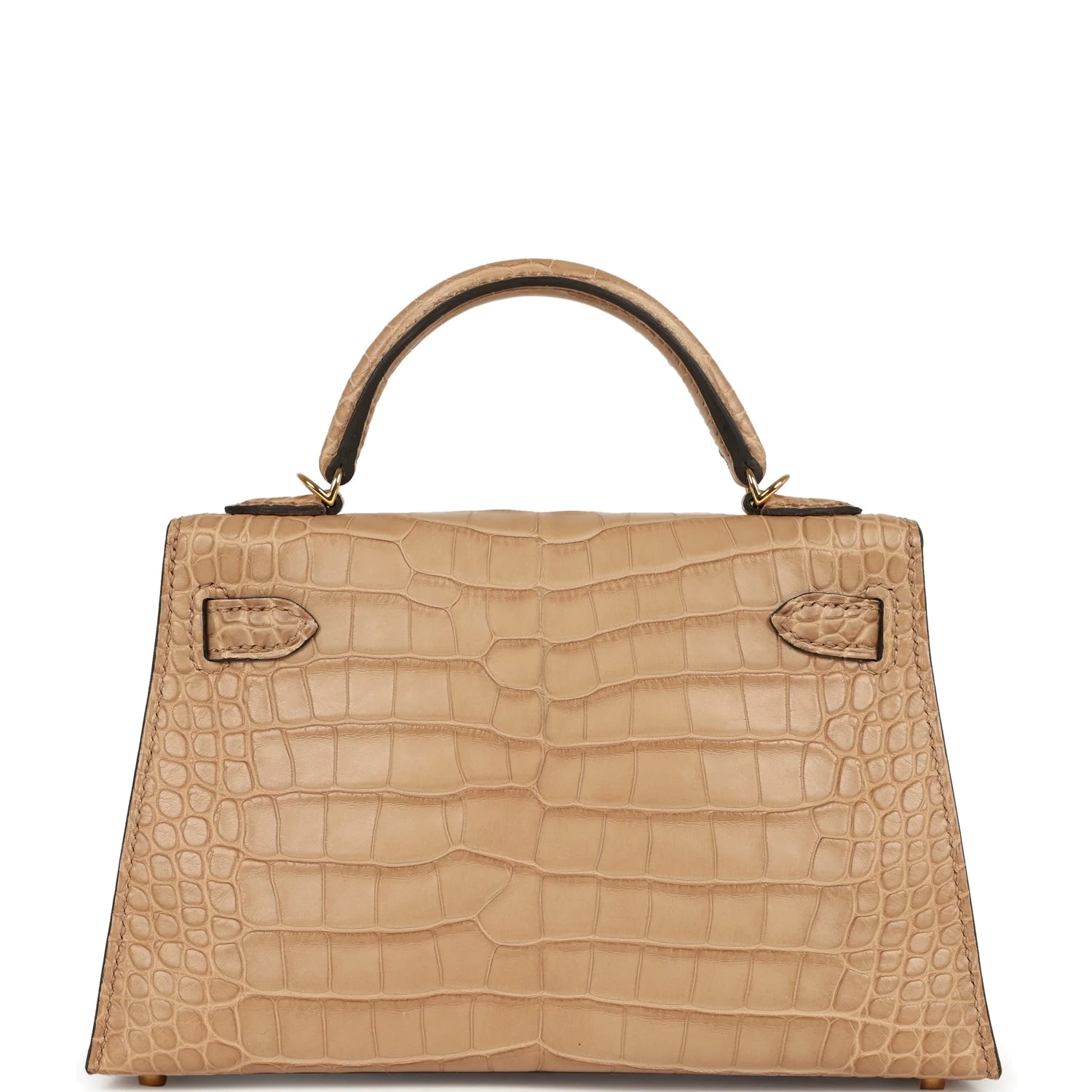 Hermes Kelly Sellier 20 Chai Matte Alligator Gold Hardware — фото 5