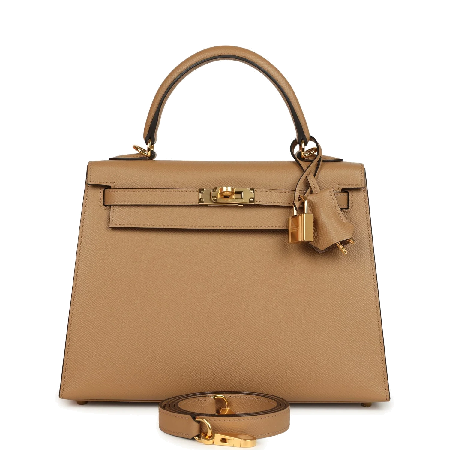 Hermes Kelly Sellier 25 Chai Epsom Gold Hardware — фото 2