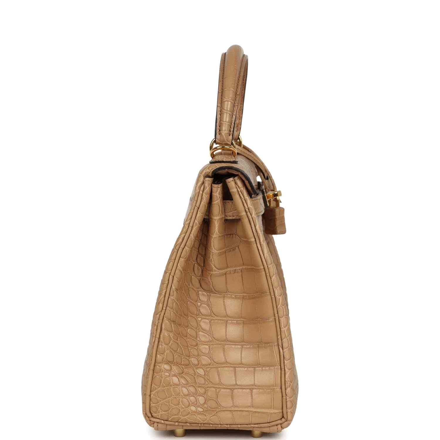 Hermes Kelly Retourne 25 Chai Matte Alligator Gold Hardware — фото 4