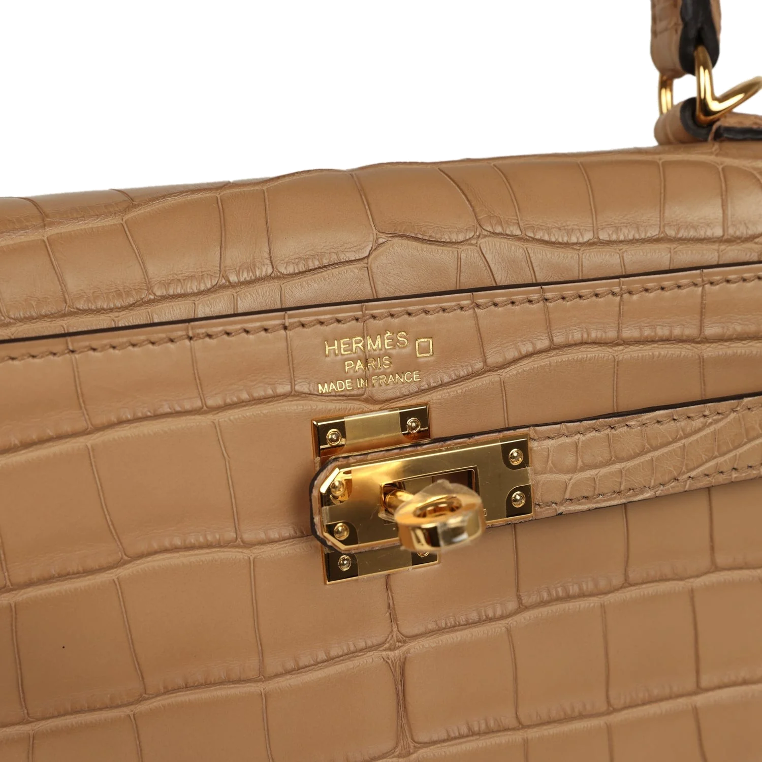 Hermes Kelly Retourne 25 Chai Matte Alligator Gold Hardware — фото 8