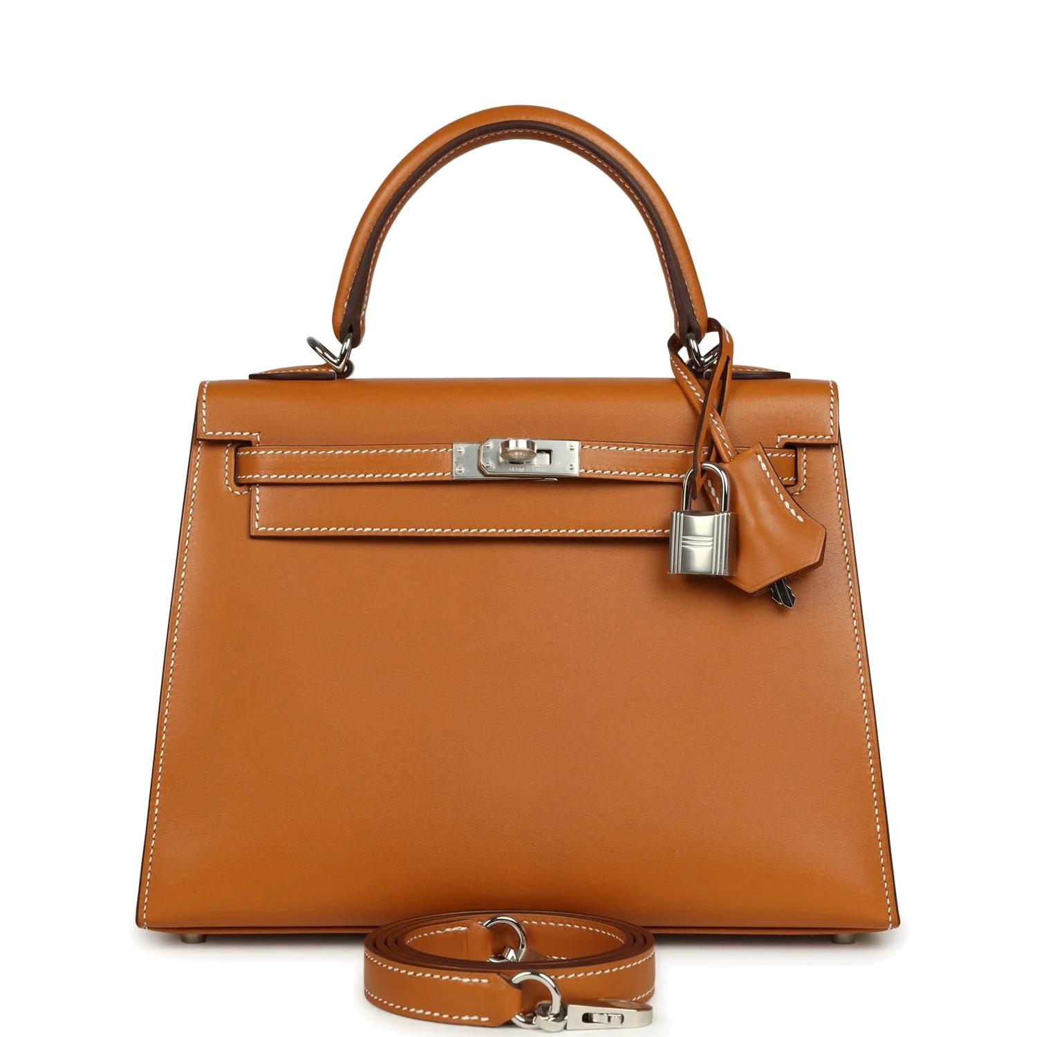 Hermes Kelly Sellier 25 Naturel Sable Butler Palladium Hardware