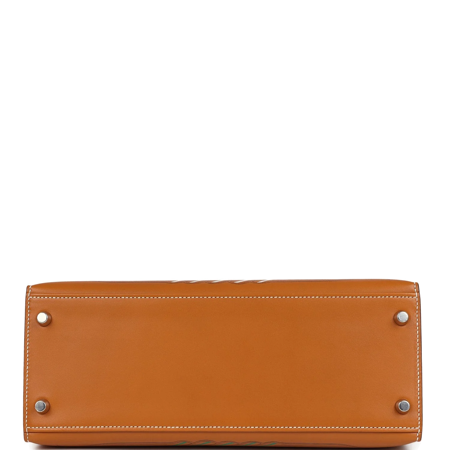 Hermes Kelly Sellier 28 "Painted Quadrige" Naturel Sable Butler Palladium Hardware — фото 7