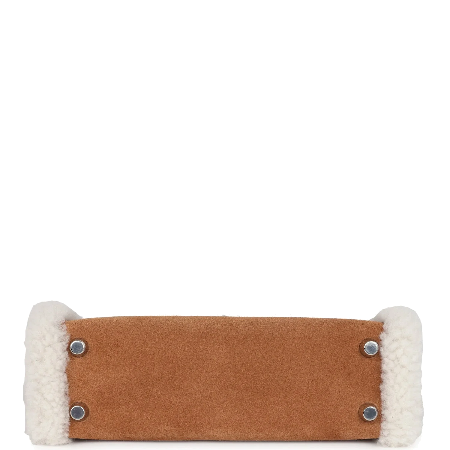 Hermes Teddy Kelly 20 Chamois Shearling and Swift Palladium Hardware Замша Shearling — фото 7