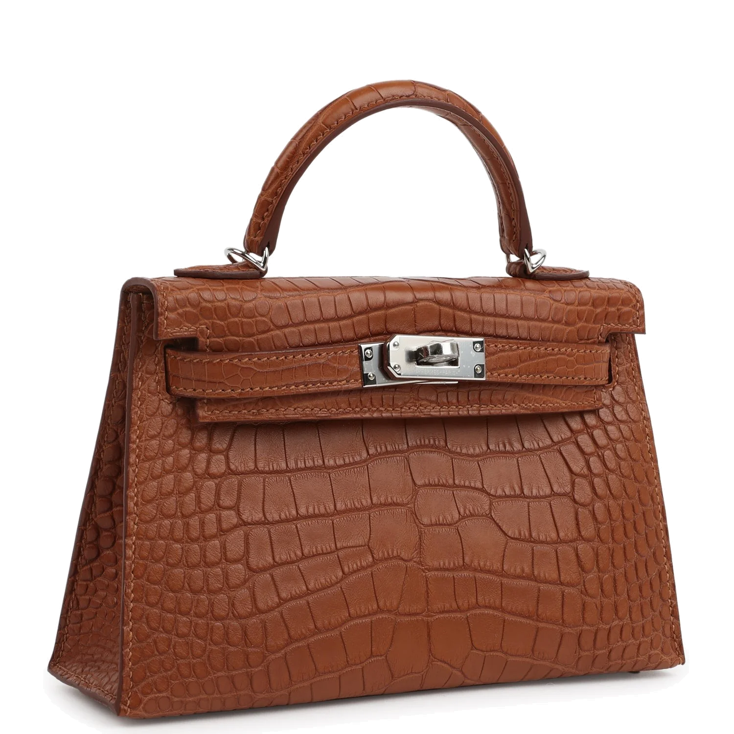 Hermes Kelly Sellier 20 Gold Matte Alligator Palladium Hardware — фото 3