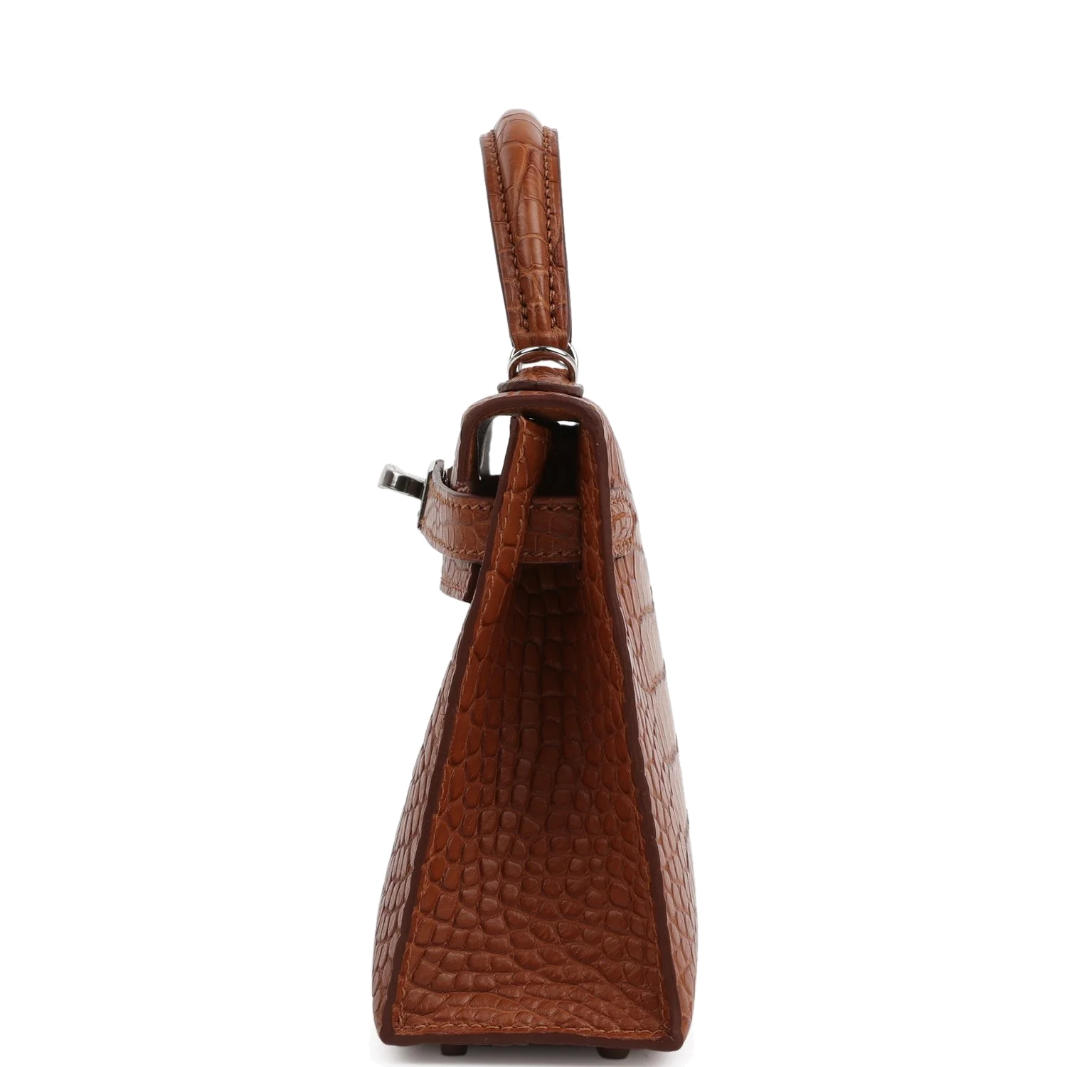Hermes Kelly Sellier 20 Gold Matte Alligator Palladium Hardware — фото 4
