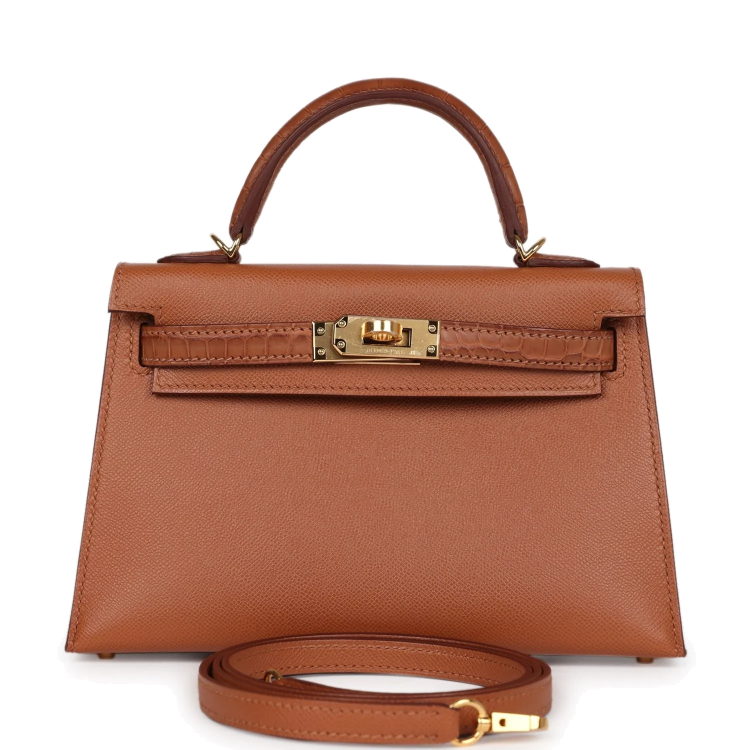 Hermes Kelly Sellier 20 Gold Madame and Matte Alligator Touch Gold Hardware — фото 2