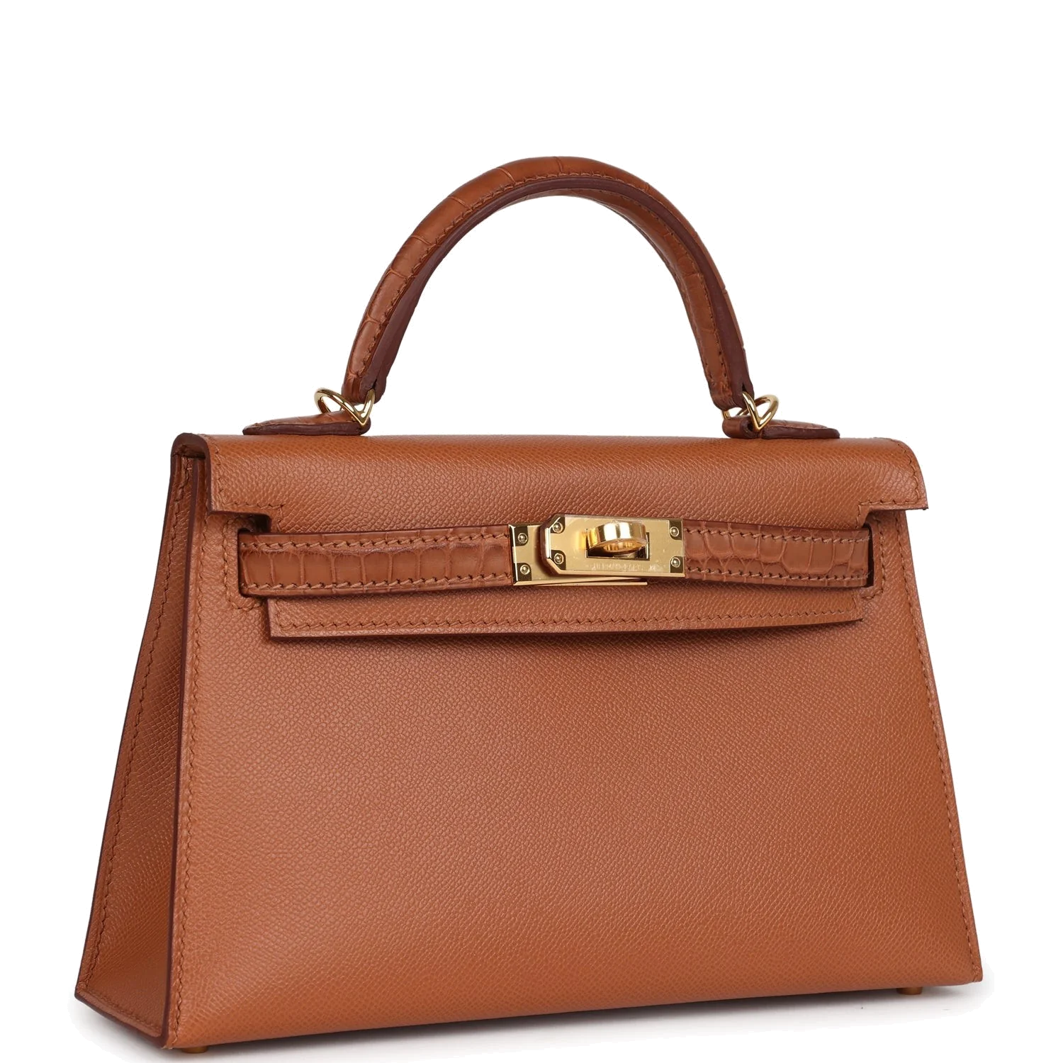 Hermes Kelly Sellier 20 Gold Madame and Matte Alligator Touch Gold Hardware — фото 3
