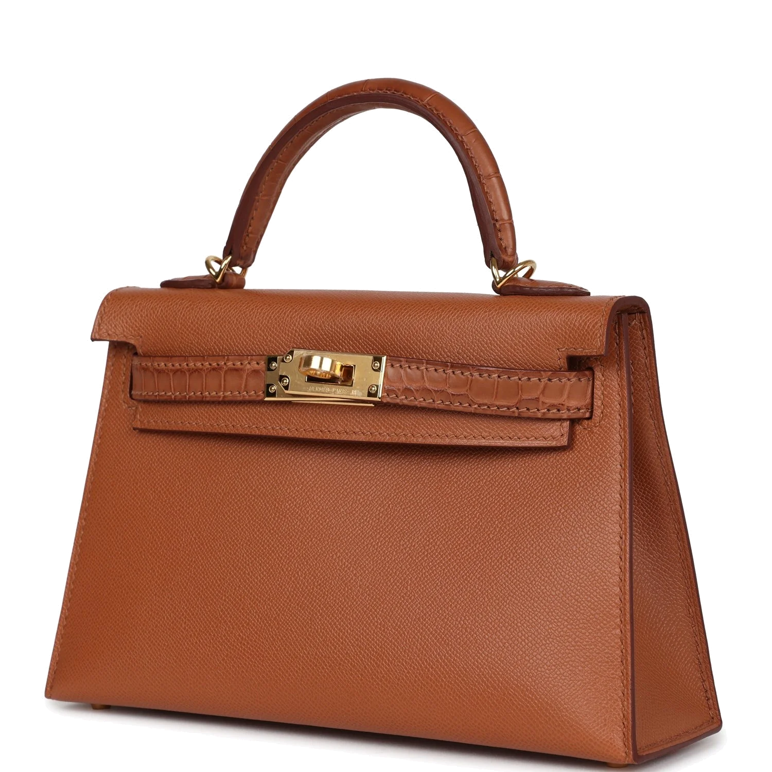 Hermes Kelly Sellier 20 Gold Madame and Matte Alligator Touch Gold Hardware — фото 6