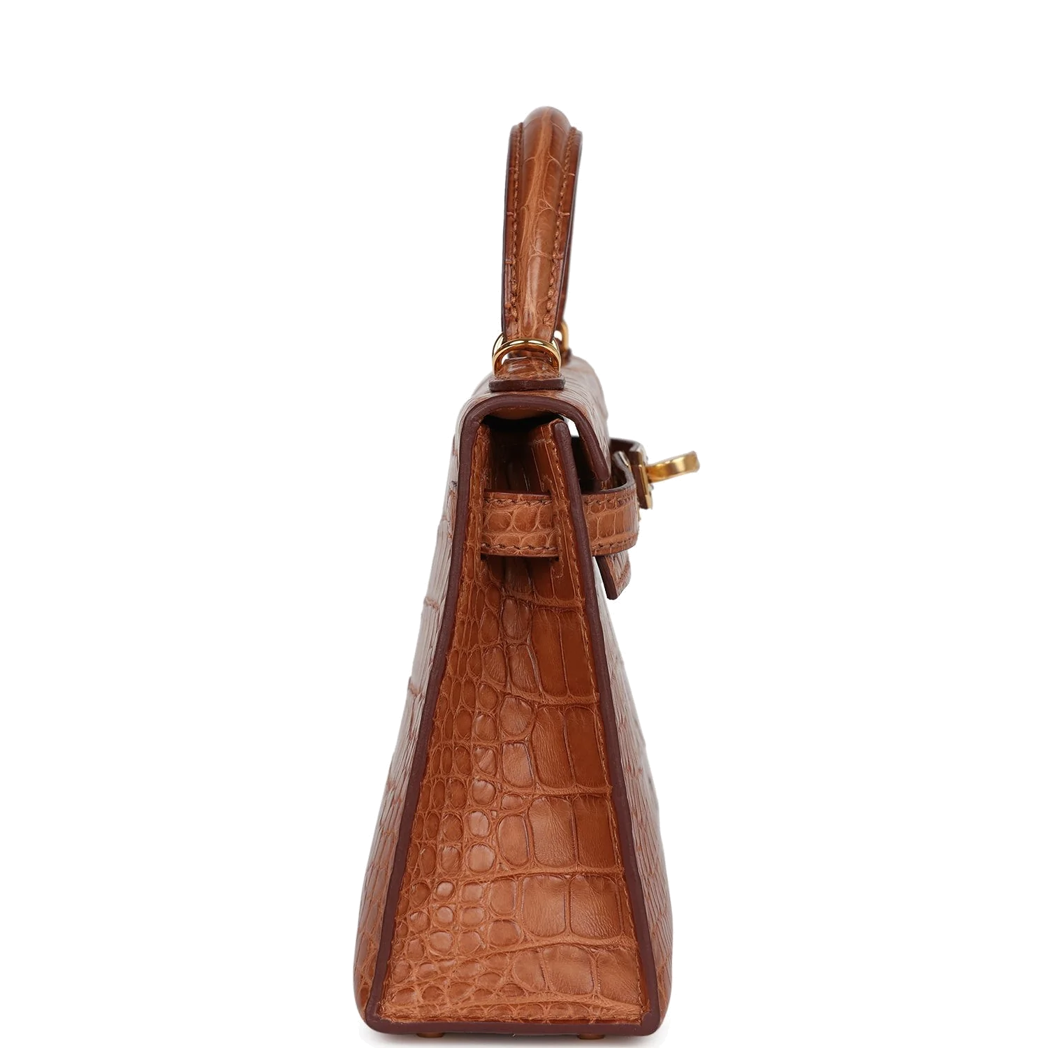 Hermes Kelly Sellier 20 Gold Matte Alligator Gold Hardware — фото 4
