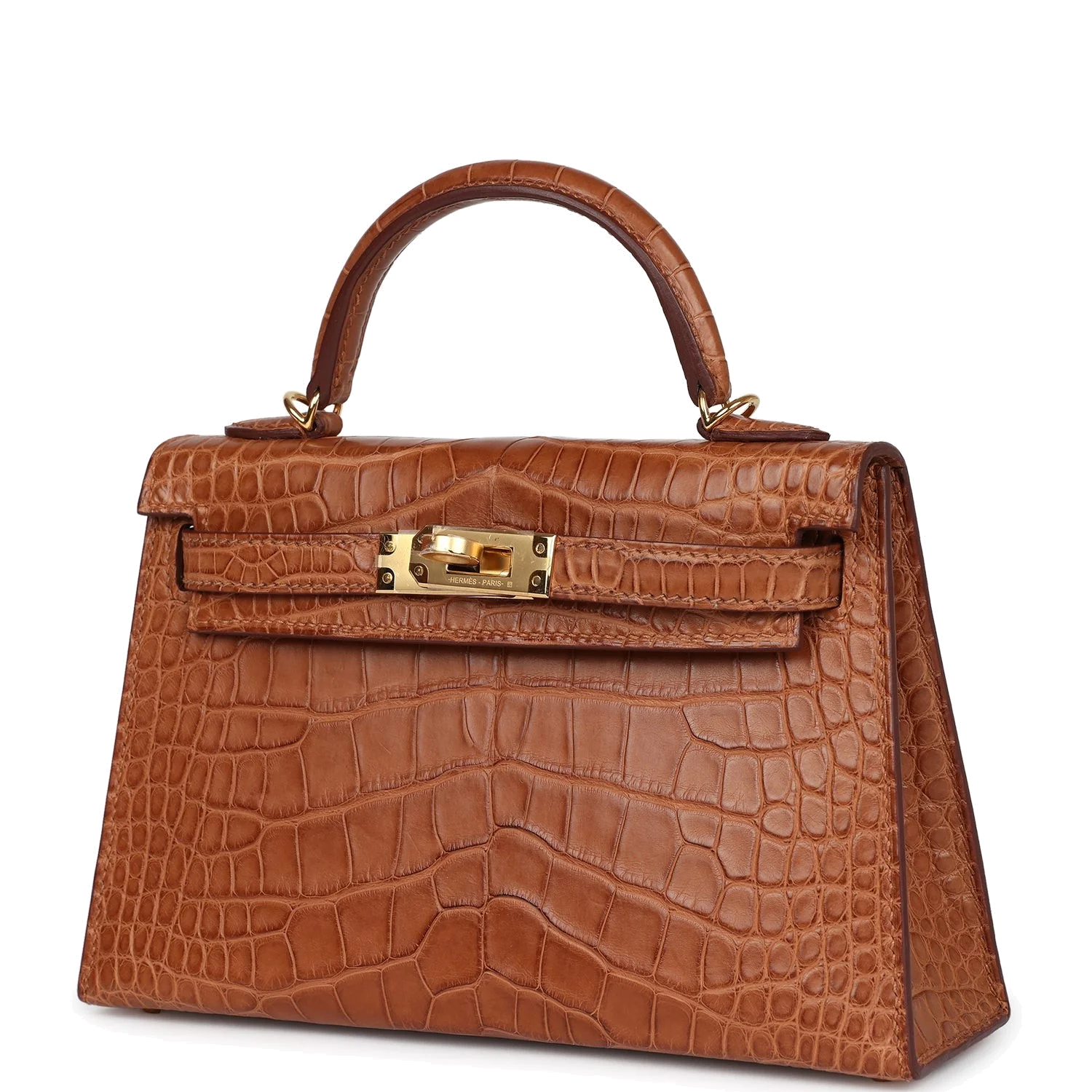 Hermes Kelly Sellier 20 Gold Matte Alligator Gold Hardware — фото 6