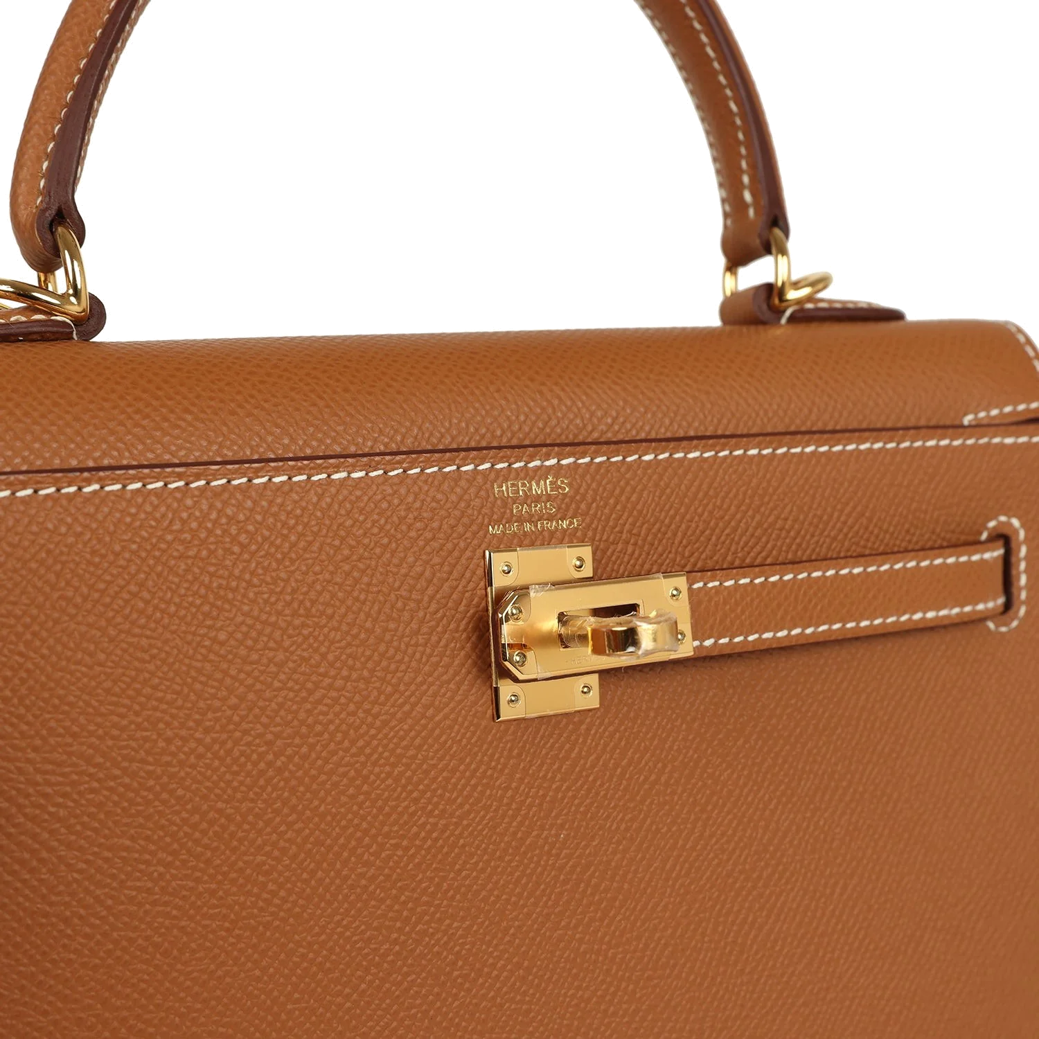Hermes Kelly Sellier 25 Gold Epsom Gold Hardware — фото 8