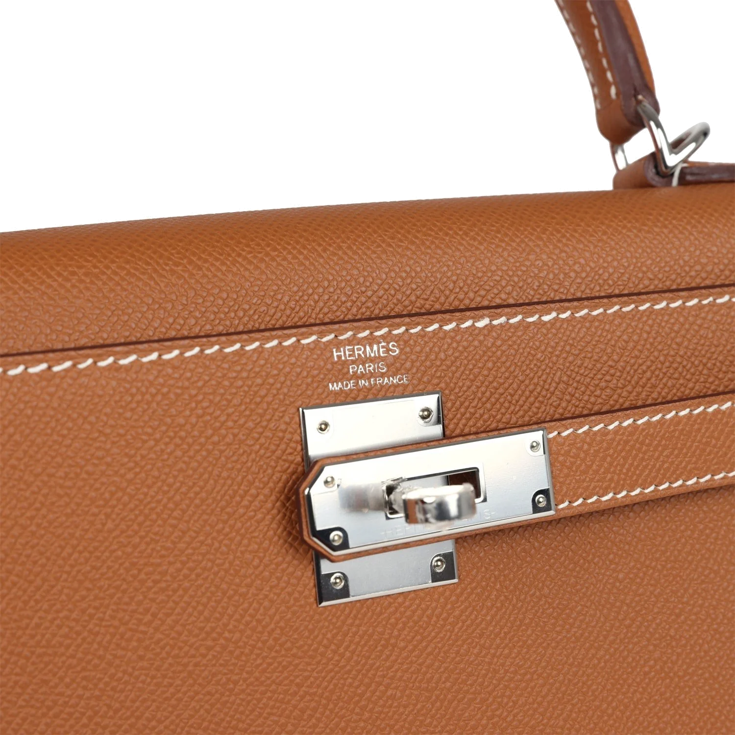 Hermes Kelly Sellier 28 Gold Epsom Palladium Hardware — фото 8