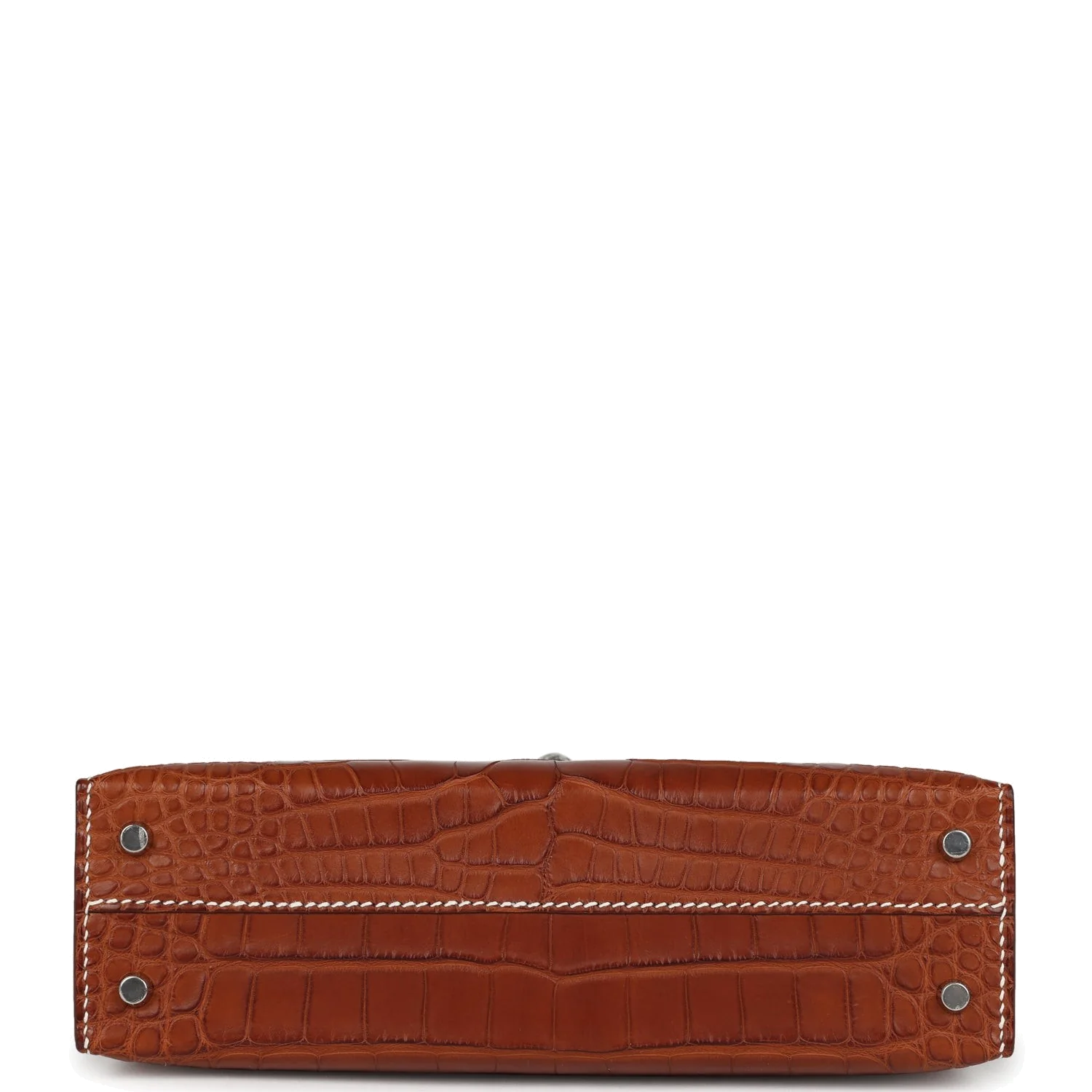 Hermes Kelly Sellier 20 Fauve Matte Alligator Barenia Palladium Hardware — фото 7