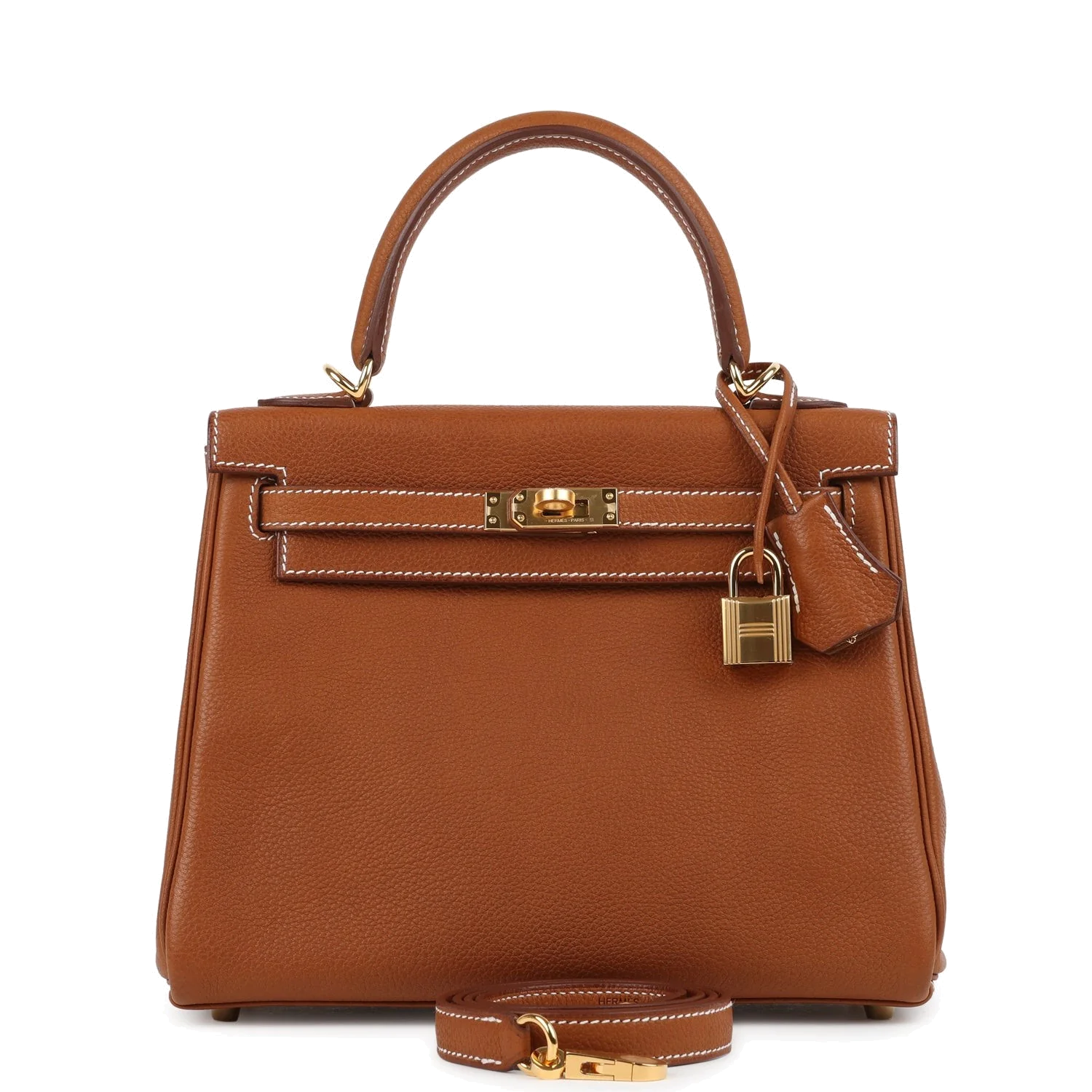 Hermes Kelly Retourne 25 Fauve Barenia Faubourg Gold Hardware — фото 2