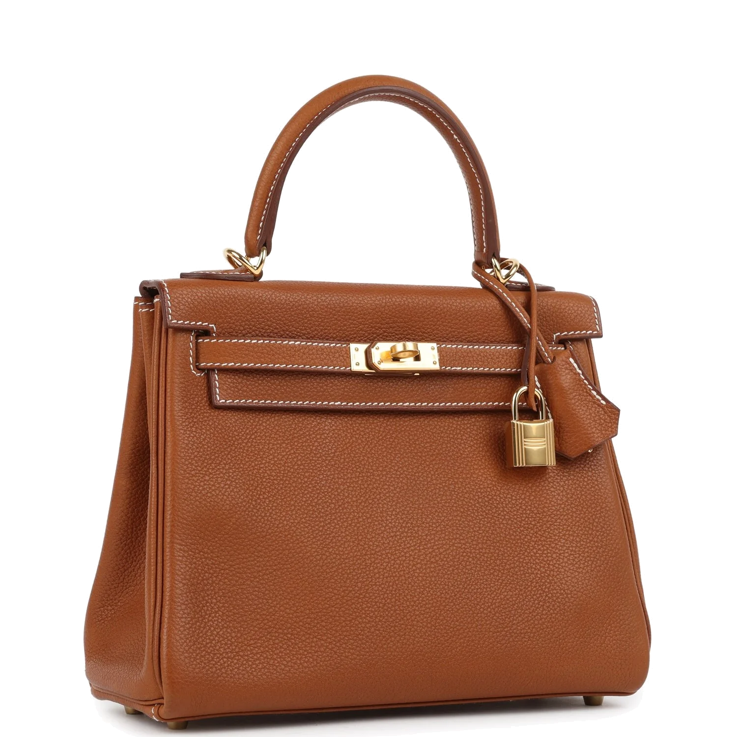 Hermes Kelly Retourne 25 Fauve Barenia Faubourg Gold Hardware — фото 4