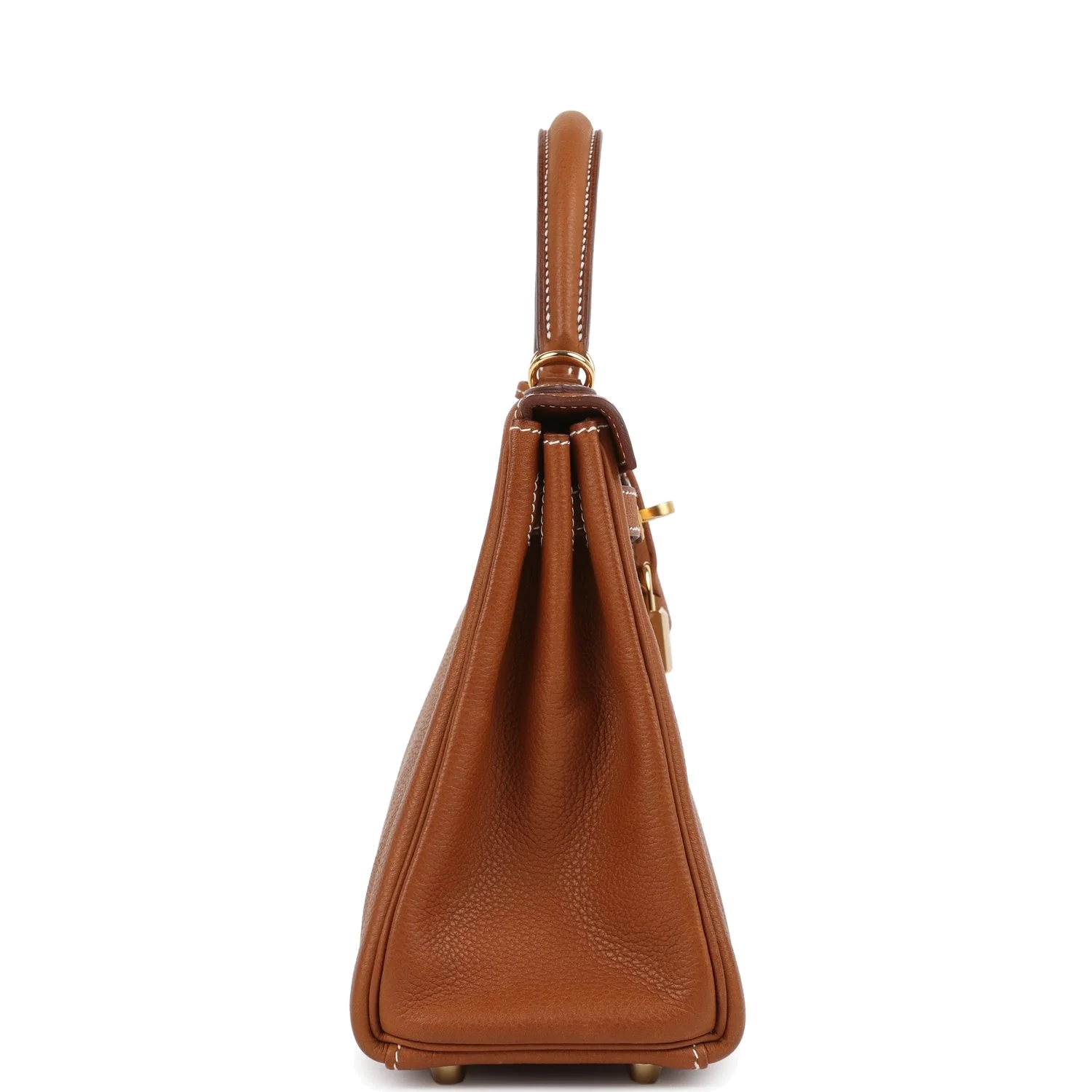 Hermes Kelly Retourne 25 Fauve Barenia Faubourg Gold Hardware — фото 5