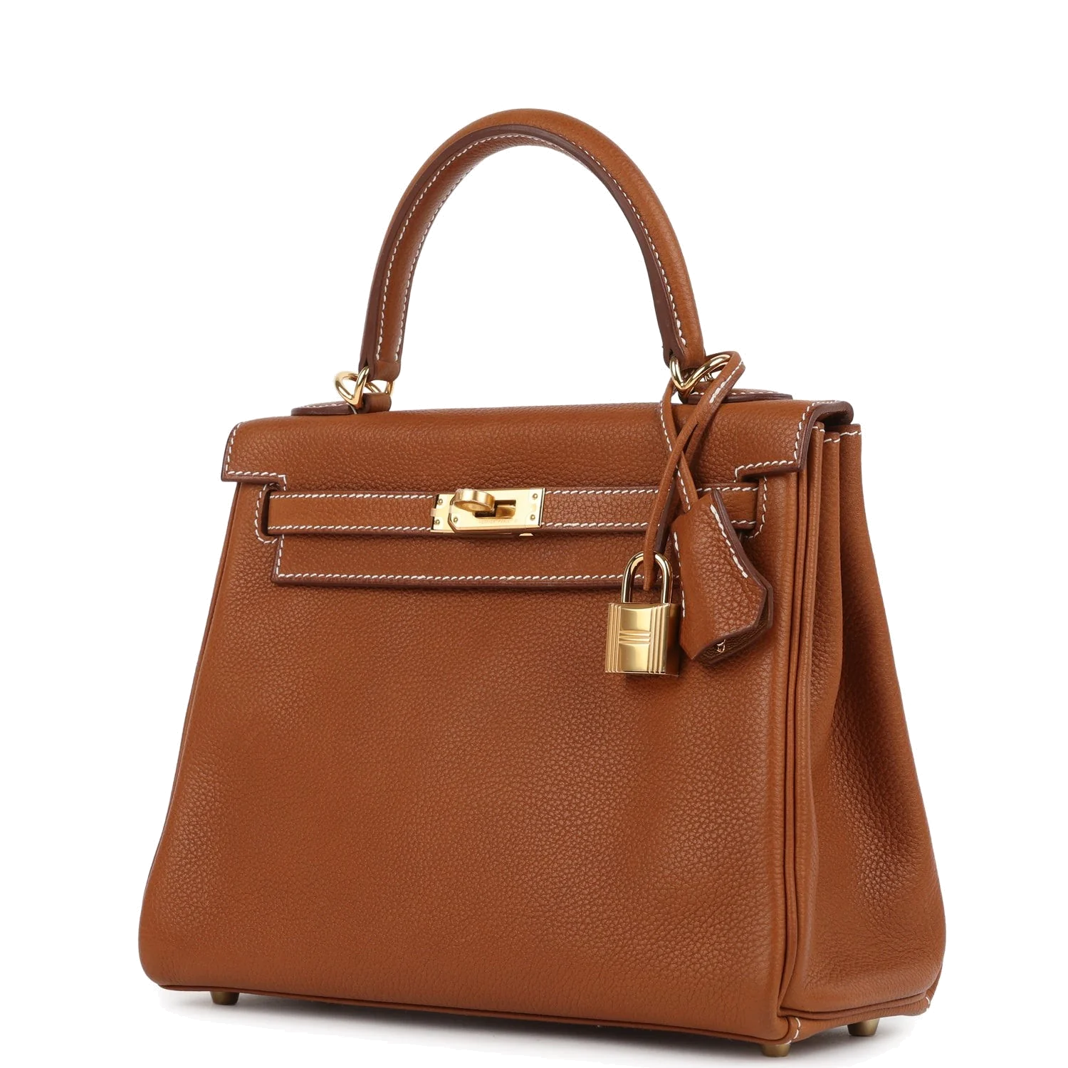 Hermes Kelly Retourne 25 Fauve Barenia Faubourg Gold Hardware — фото 7