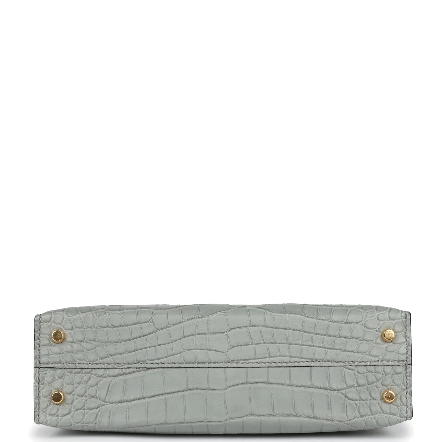 Hermes Kelly Sellier 20 Gris Ciment Matte Alligator Gold Hardware — фото 7