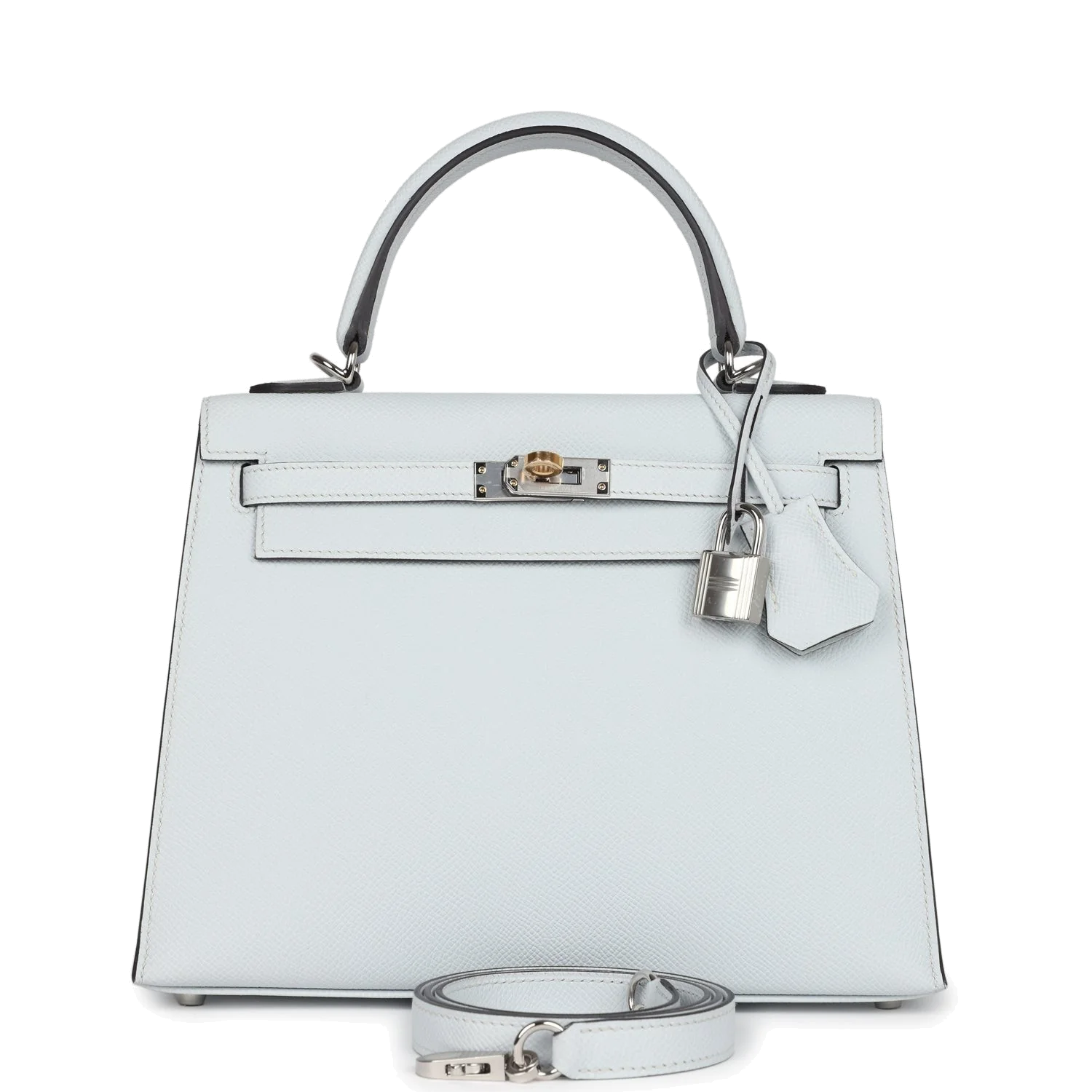 Hermes Kelly Sellier 25 Gris Platine Epsom Electrum Hardware — фото 2