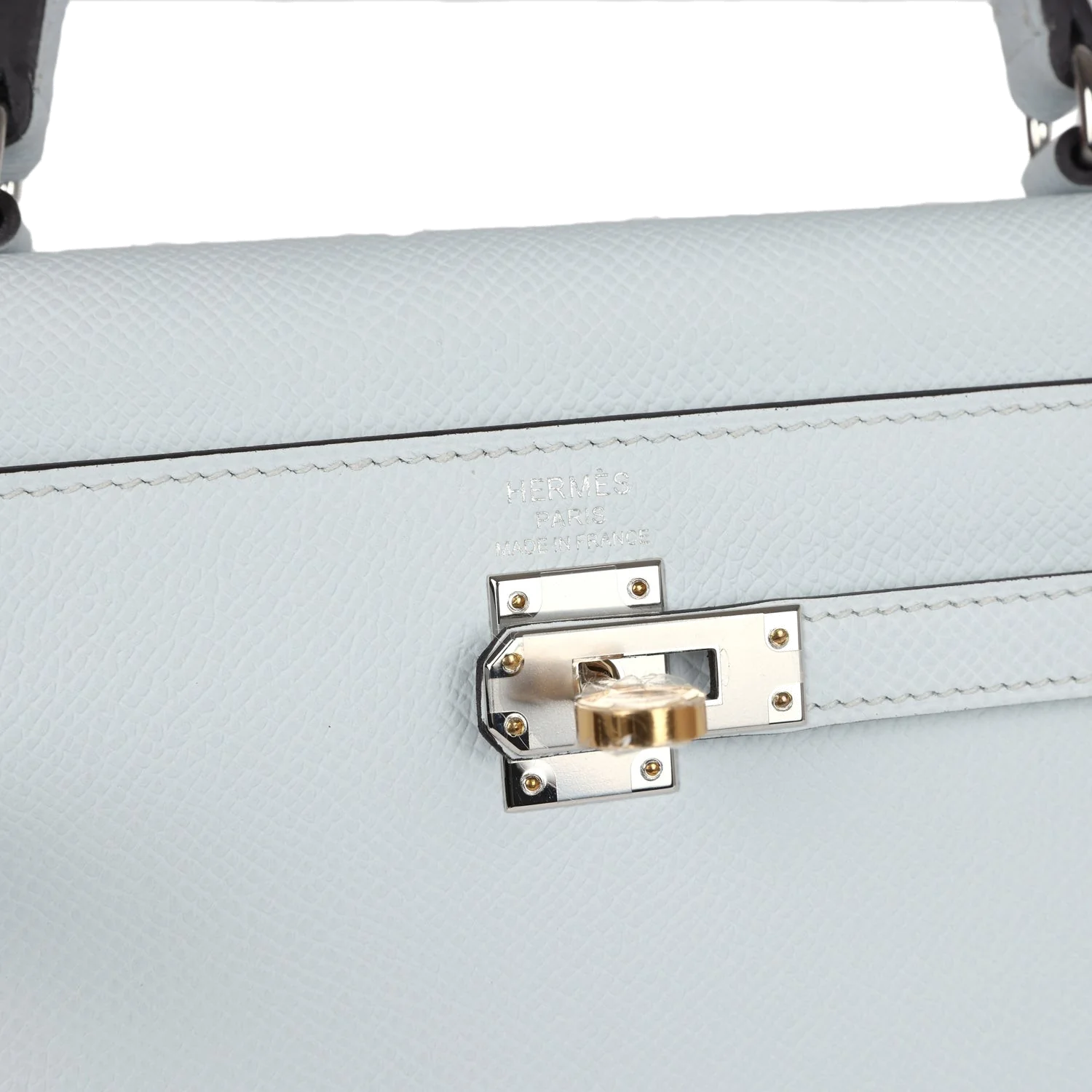 Hermes Kelly Sellier 25 Gris Platine Epsom Electrum Hardware — фото 8