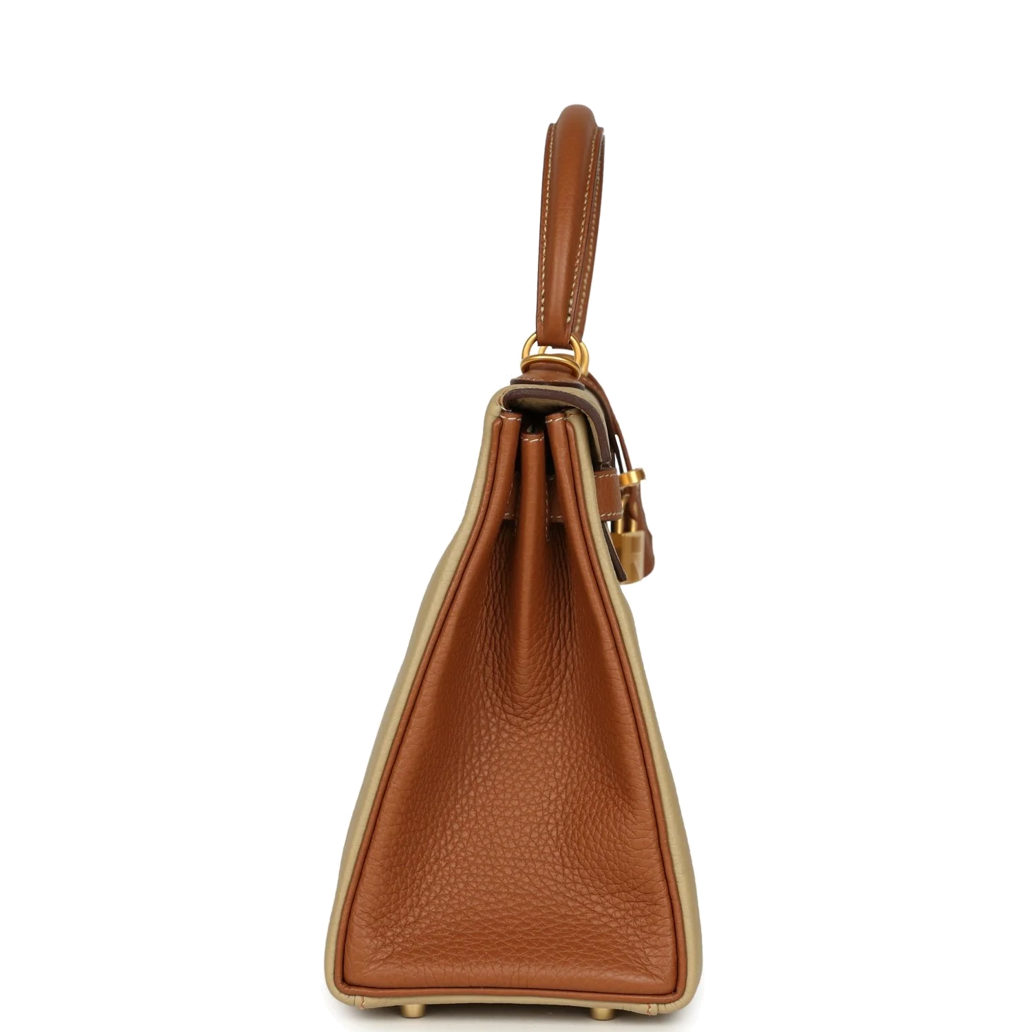 Hermes Special Order (HSS) Kelly Retourne 28 Gold and Trench Clemence Brushed Gold Hardware — фото 4