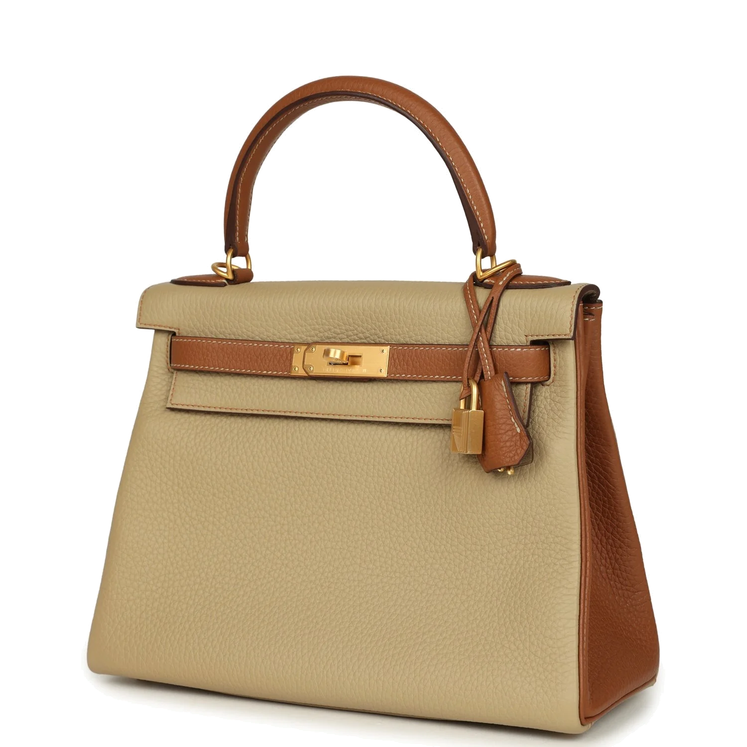 Hermes Special Order (HSS) Kelly Retourne 28 Gold and Trench Clemence Brushed Gold Hardware — фото 6