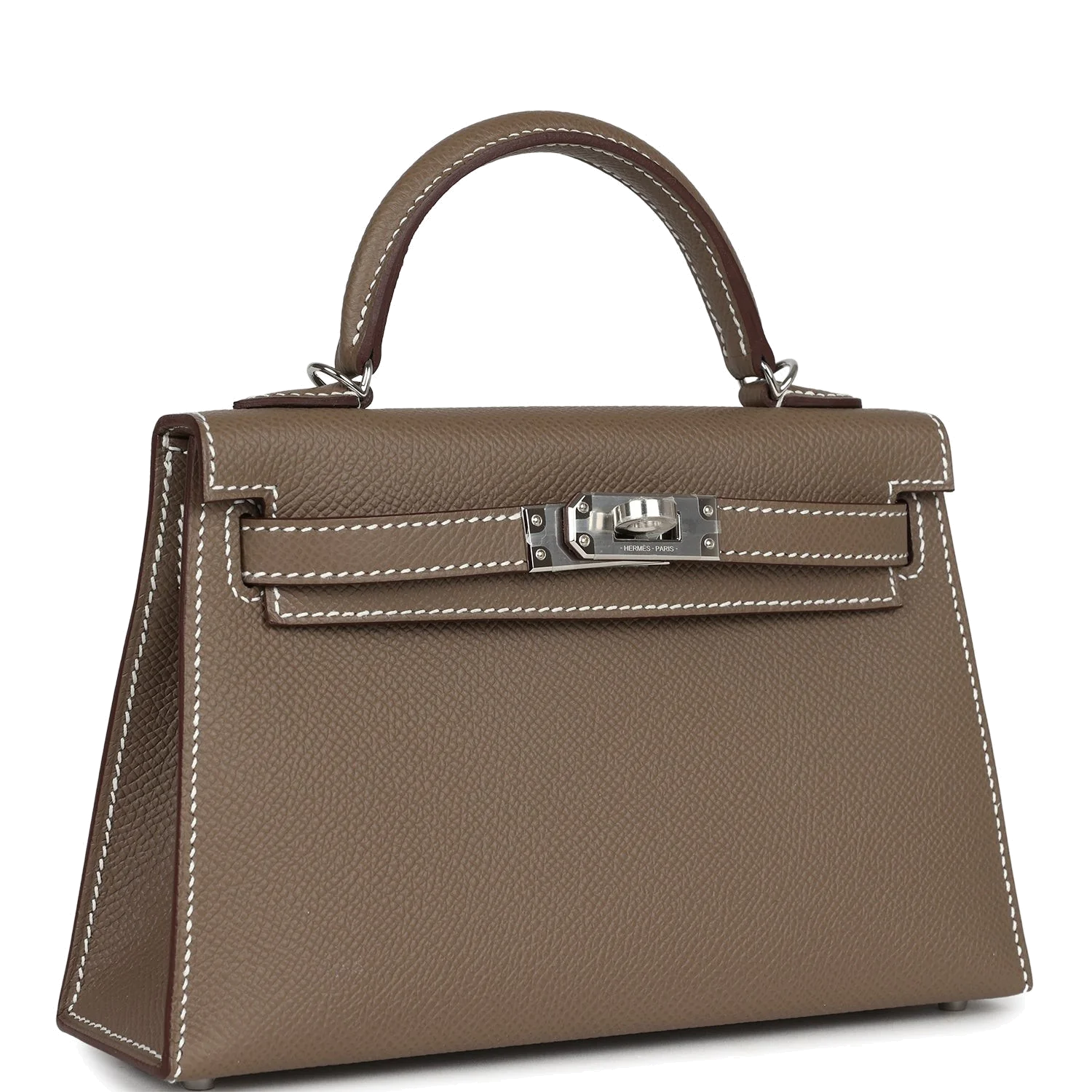 Hermes Kelly Sellier 20 Etoupe Epsom Palladium Hardware — фото 3