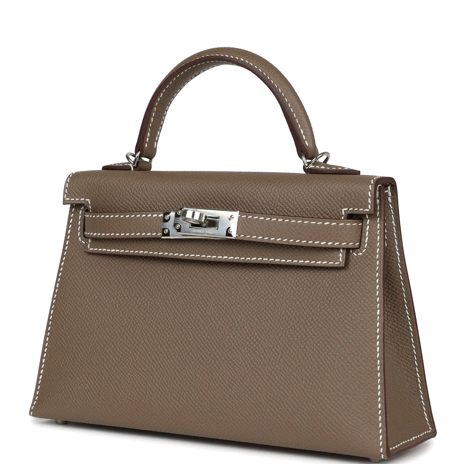 Hermes Kelly Sellier 20 Etoupe Epsom Palladium Hardware — фото 4