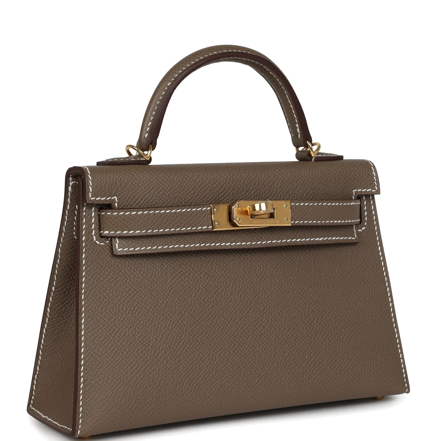 Hermes Kelly Sellier 20 Etoupe Epsom Gold Hardware — фото 3