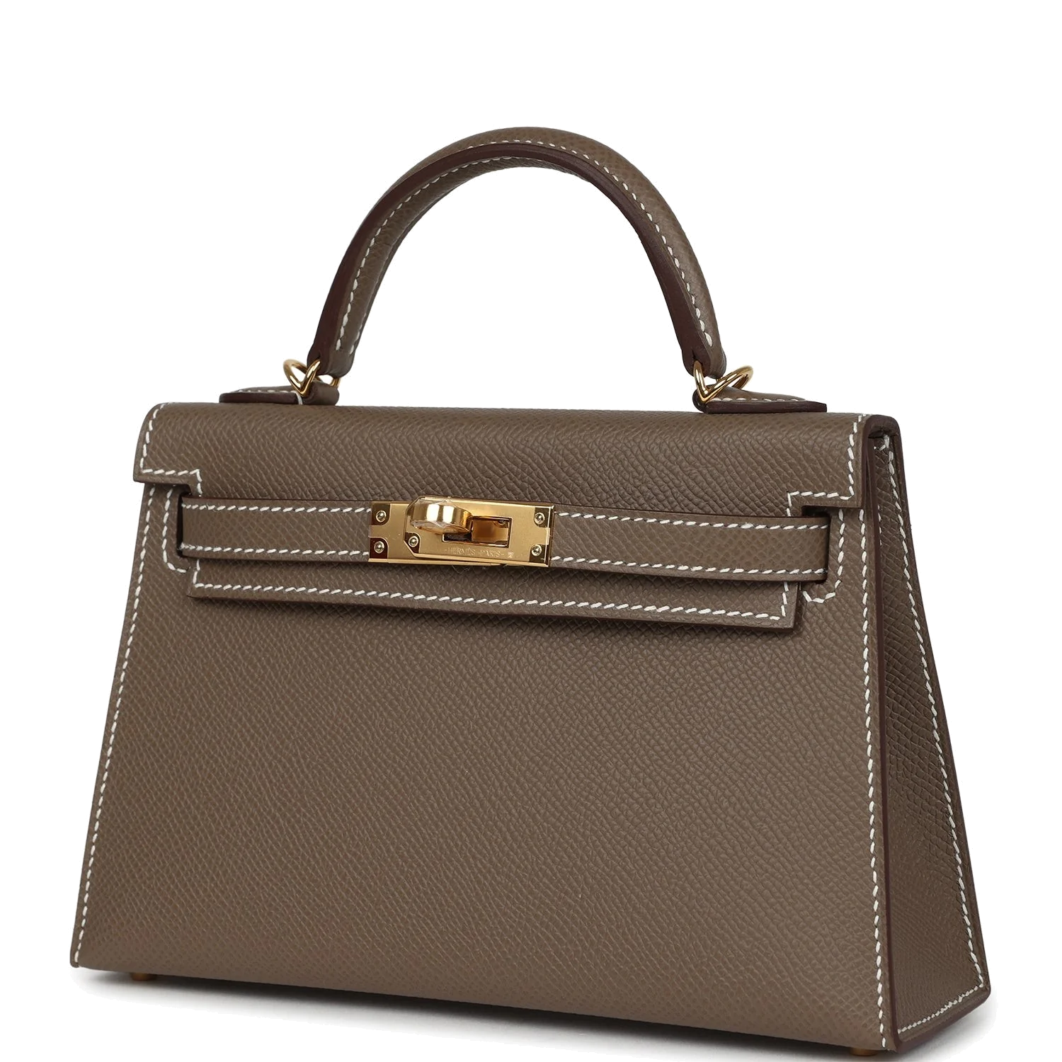 Hermes Kelly Sellier 20 Etoupe Epsom Gold Hardware — фото 4