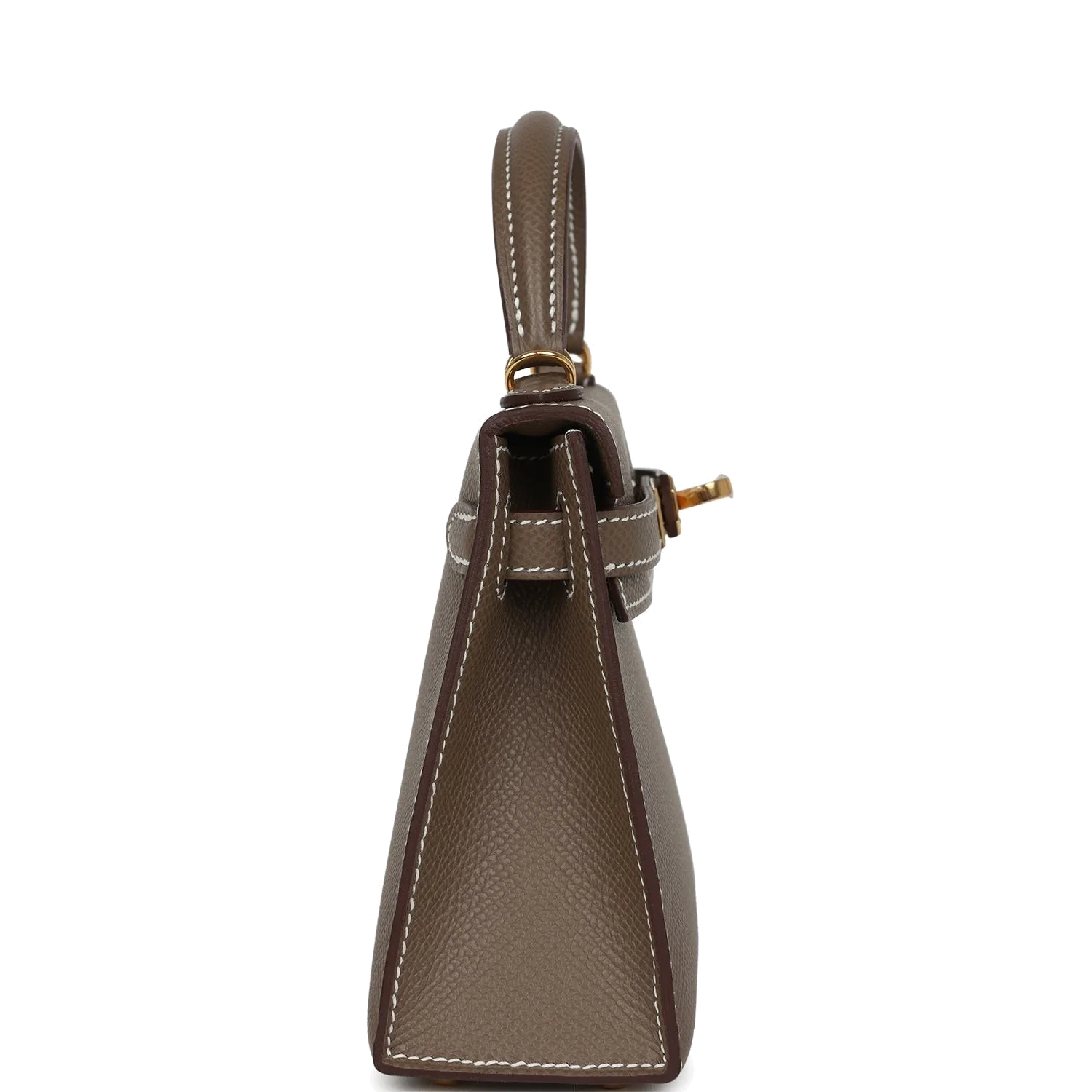 Hermes Kelly Sellier 20 Etoupe Epsom Gold Hardware — фото 5
