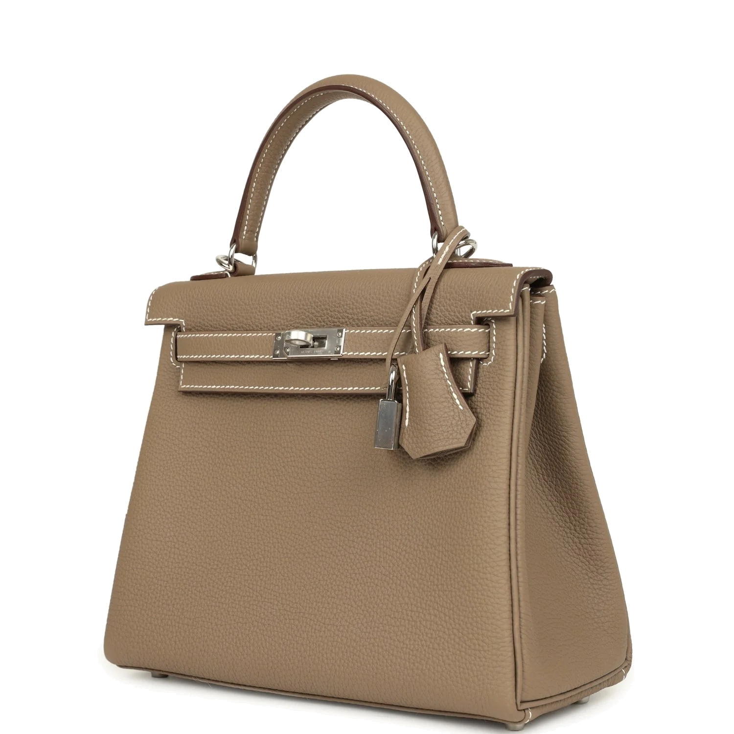 Hermes Kelly Retourne 25 Etoupe Togo Palladium Hardware — фото 6