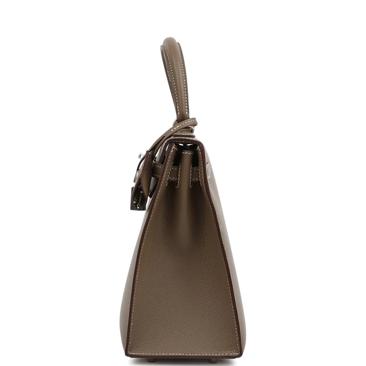 Hermes Kelly Sellier 25 Etoupe Epsom Palladium Hardware — фото 4