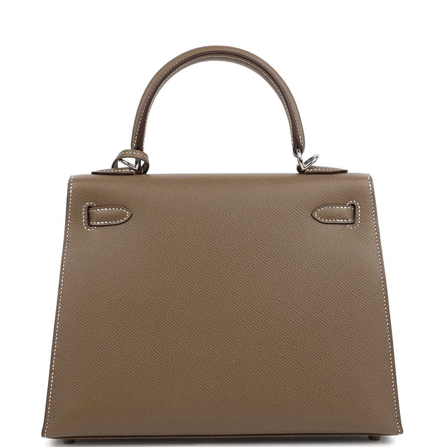 Hermes Kelly Sellier 25 Etoupe Epsom Palladium Hardware — фото 5