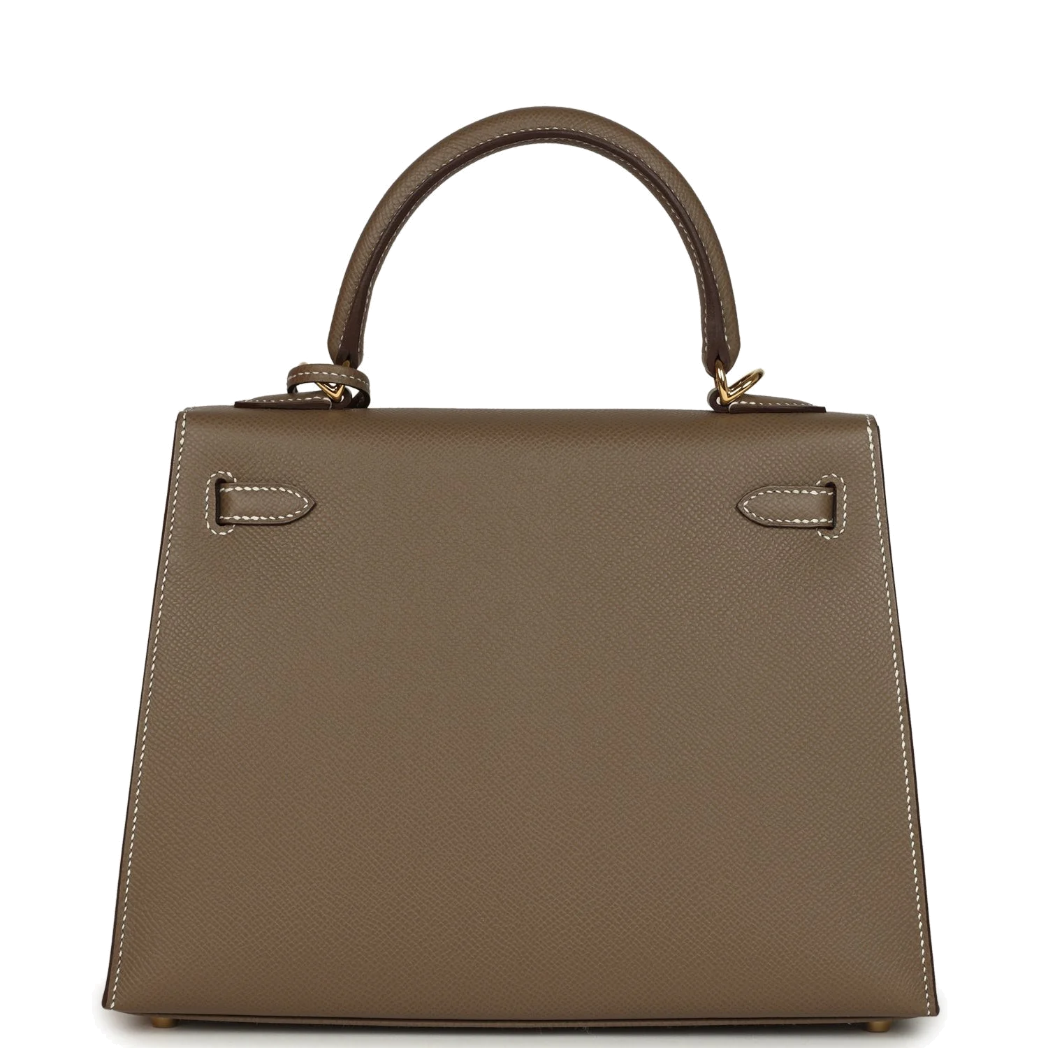 Hermes Kelly Sellier 25 Etoupe Epsom Gold Hardware — фото 6