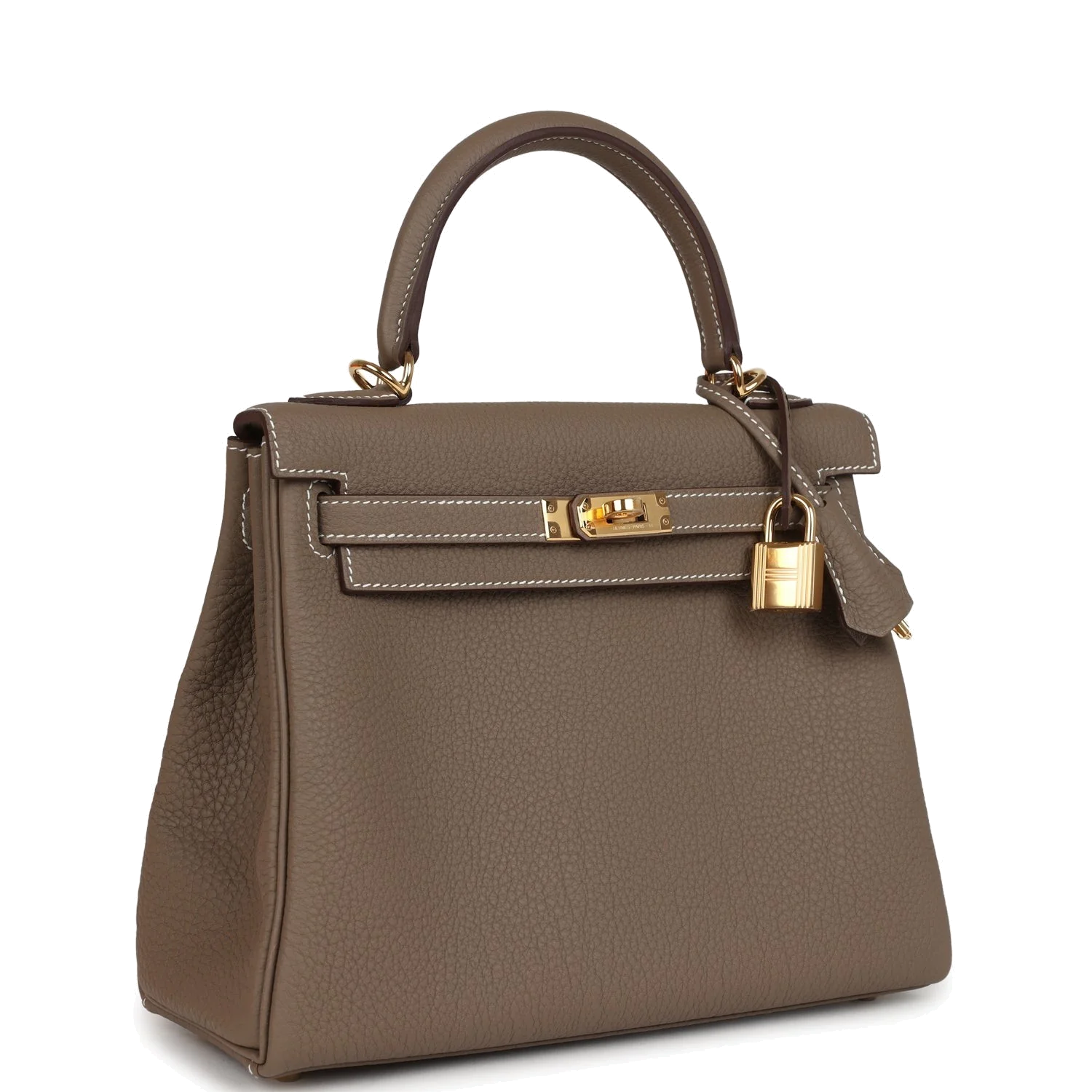 Hermes Kelly Retourne 25 Etoupe Togo Gold Hardware — фото 3