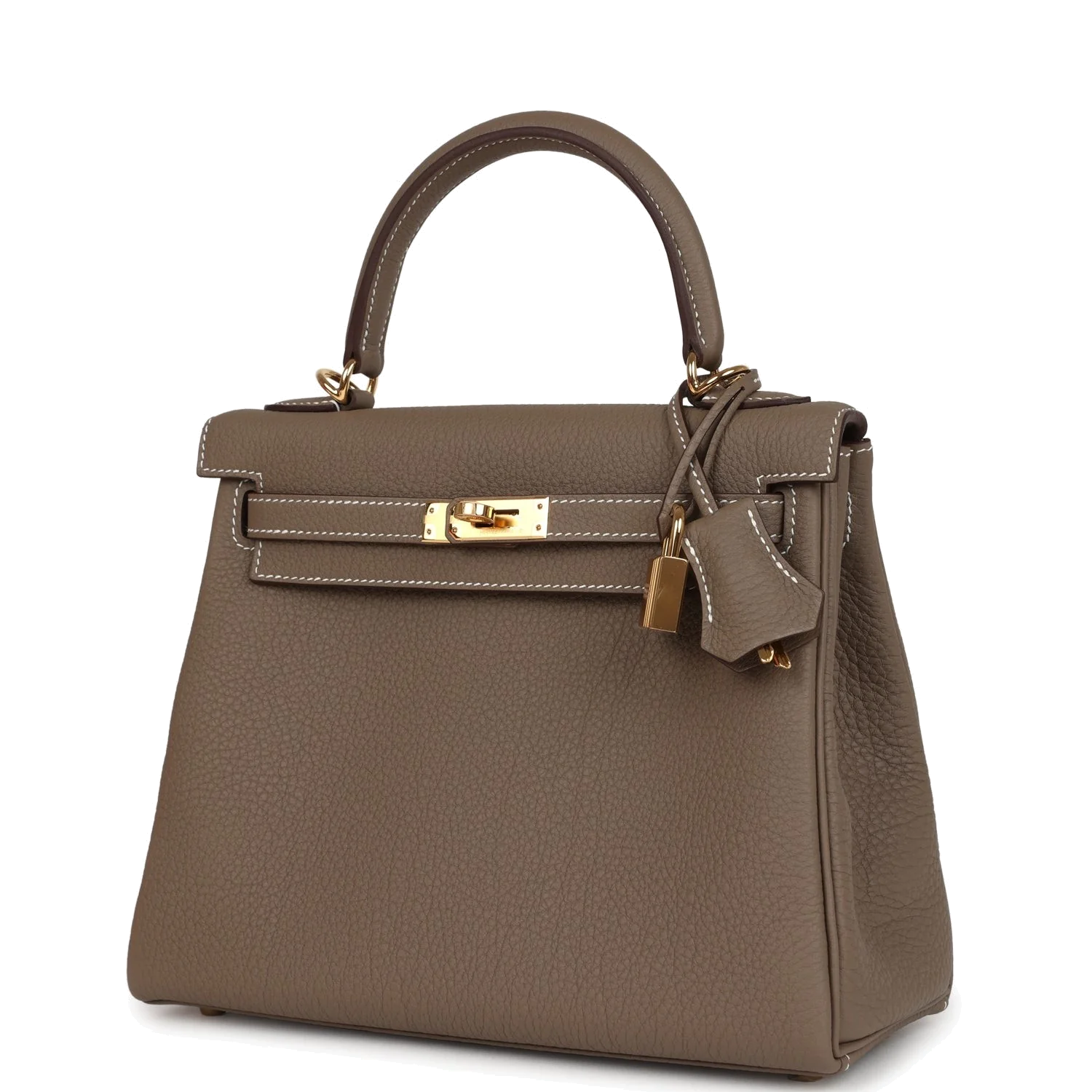 Hermes Kelly Retourne 25 Etoupe Togo Gold Hardware — фото 4