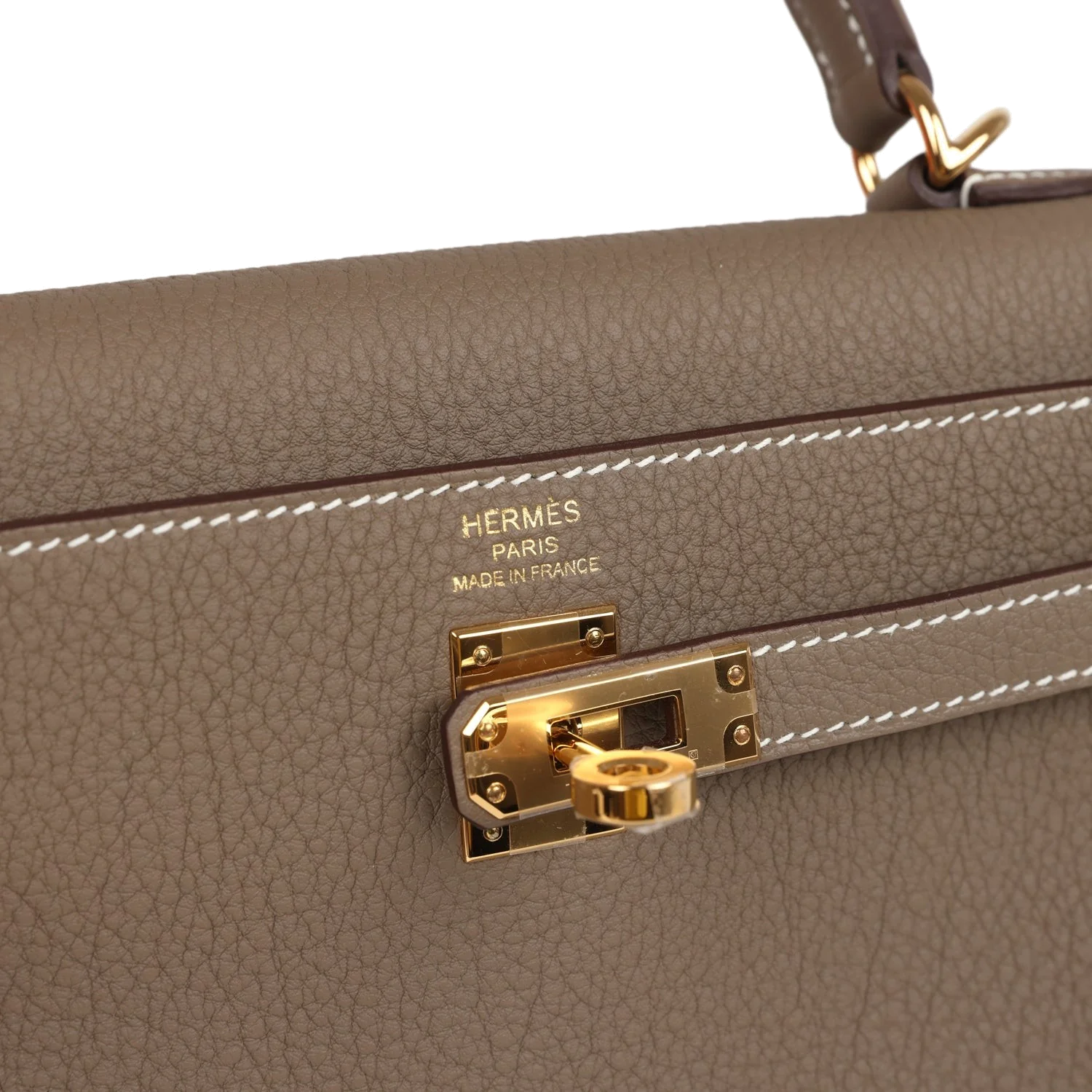 Hermes Kelly Retourne 25 Etoupe Togo Gold Hardware — фото 8