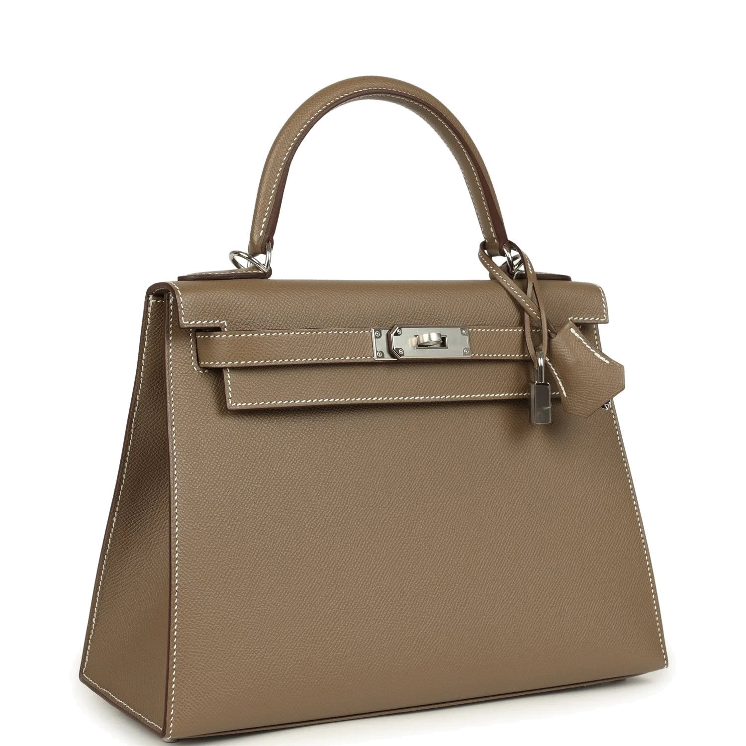 Hermes Kelly Sellier 28 Etoupe Epsom Palladium Hardware — фото 3
