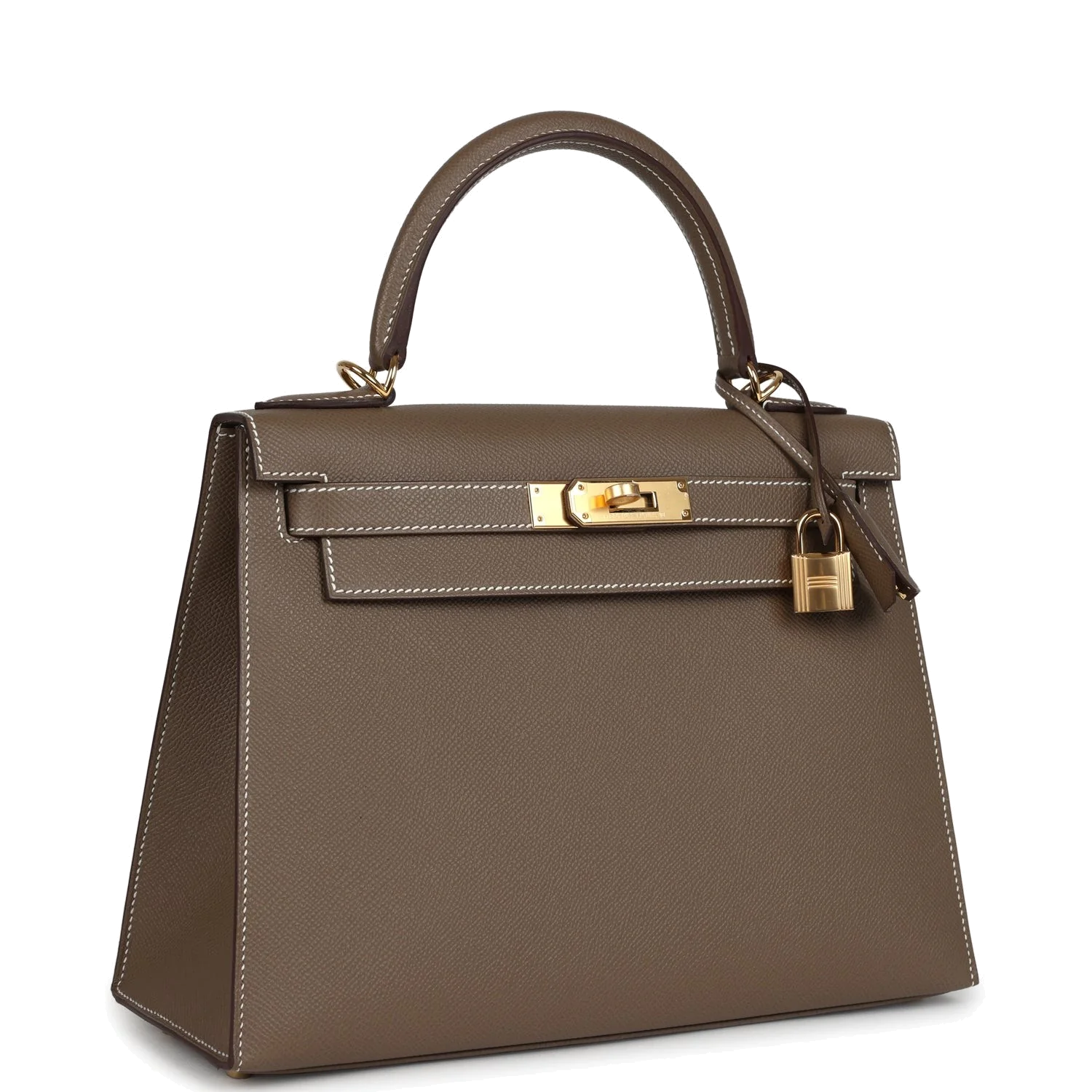 Hermes Kelly Sellier 28 Etoupe Epsom Gold Hardware — фото 3