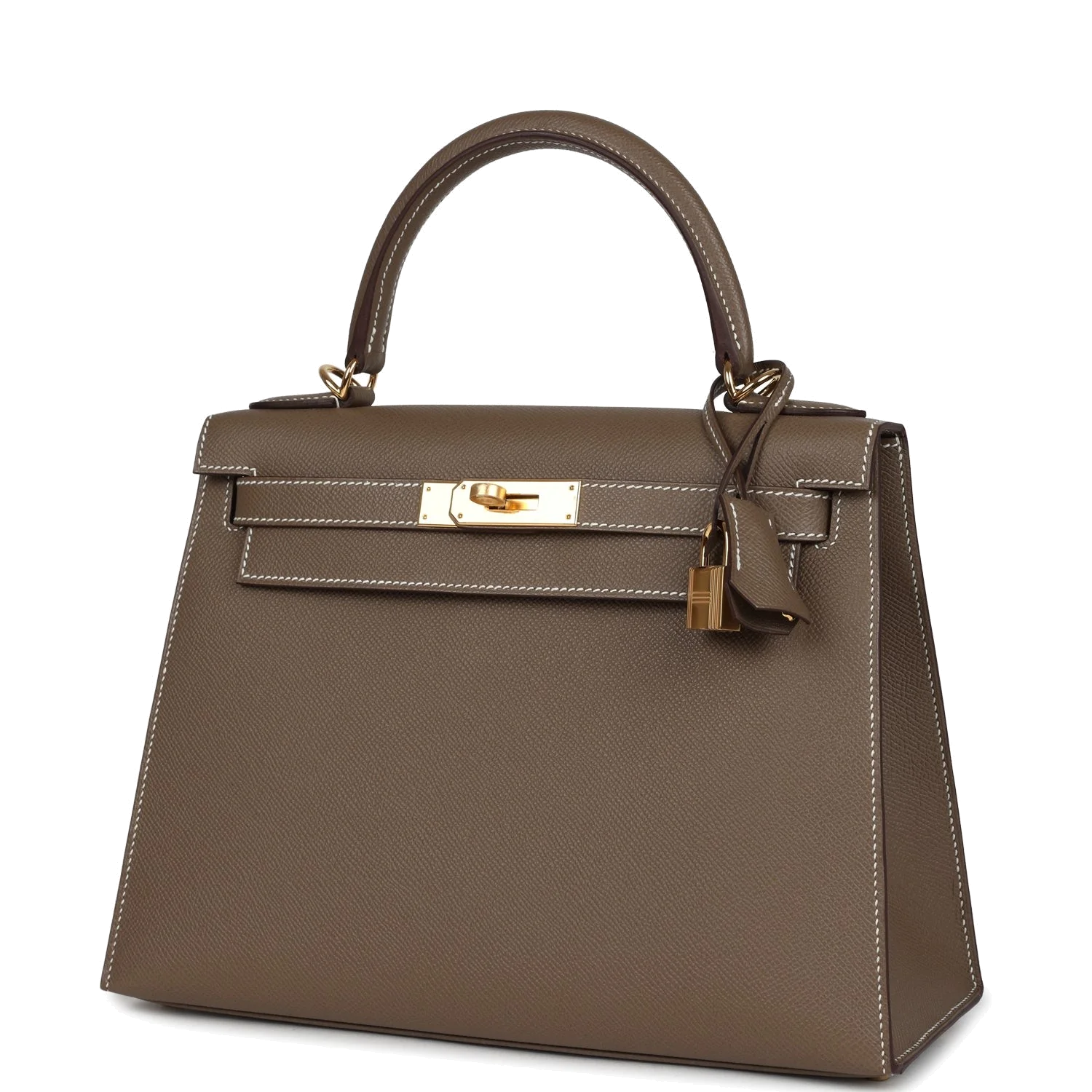 Hermes Kelly Sellier 28 Etoupe Epsom Gold Hardware — фото 4