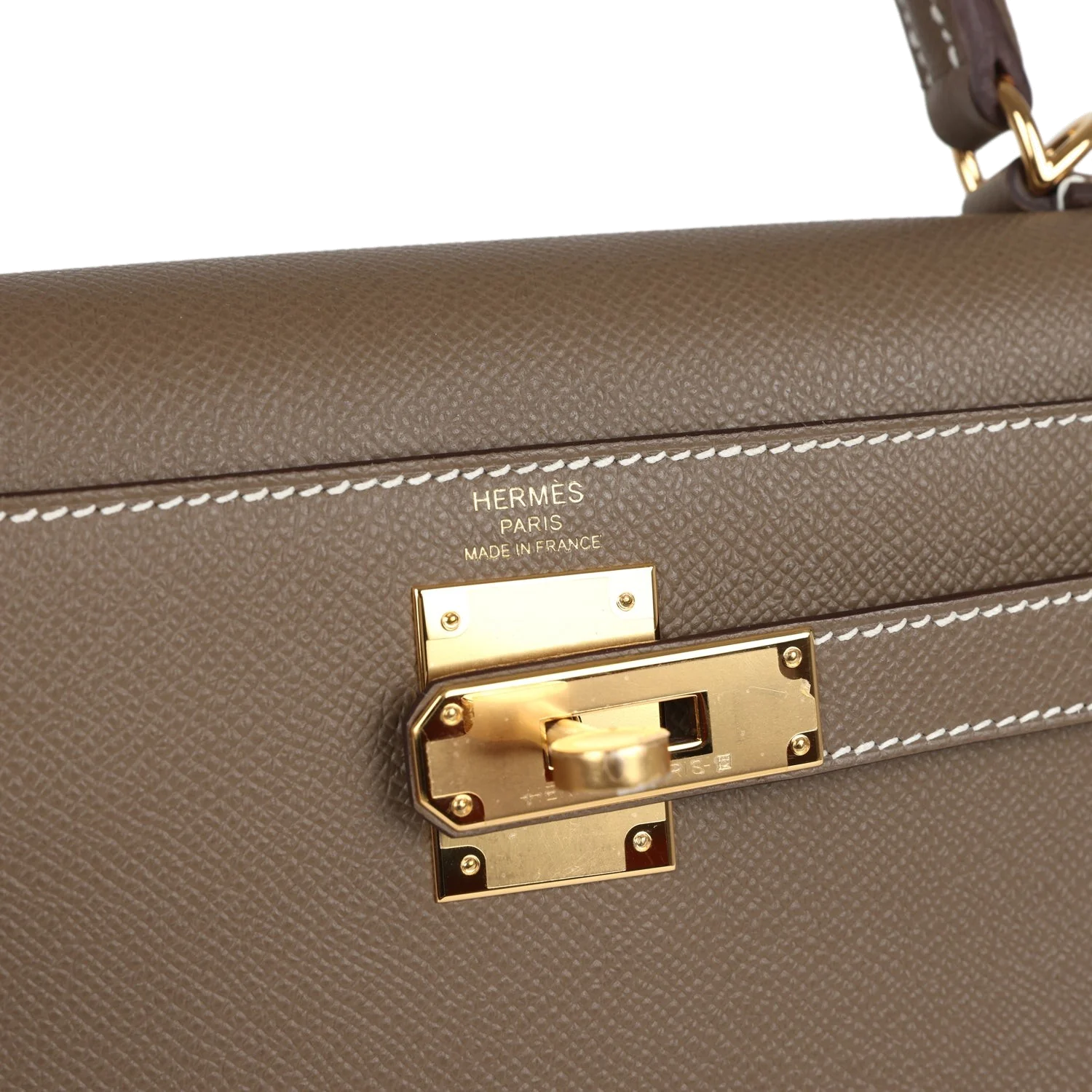 Hermes Kelly Sellier 28 Etoupe Epsom Gold Hardware — фото 8