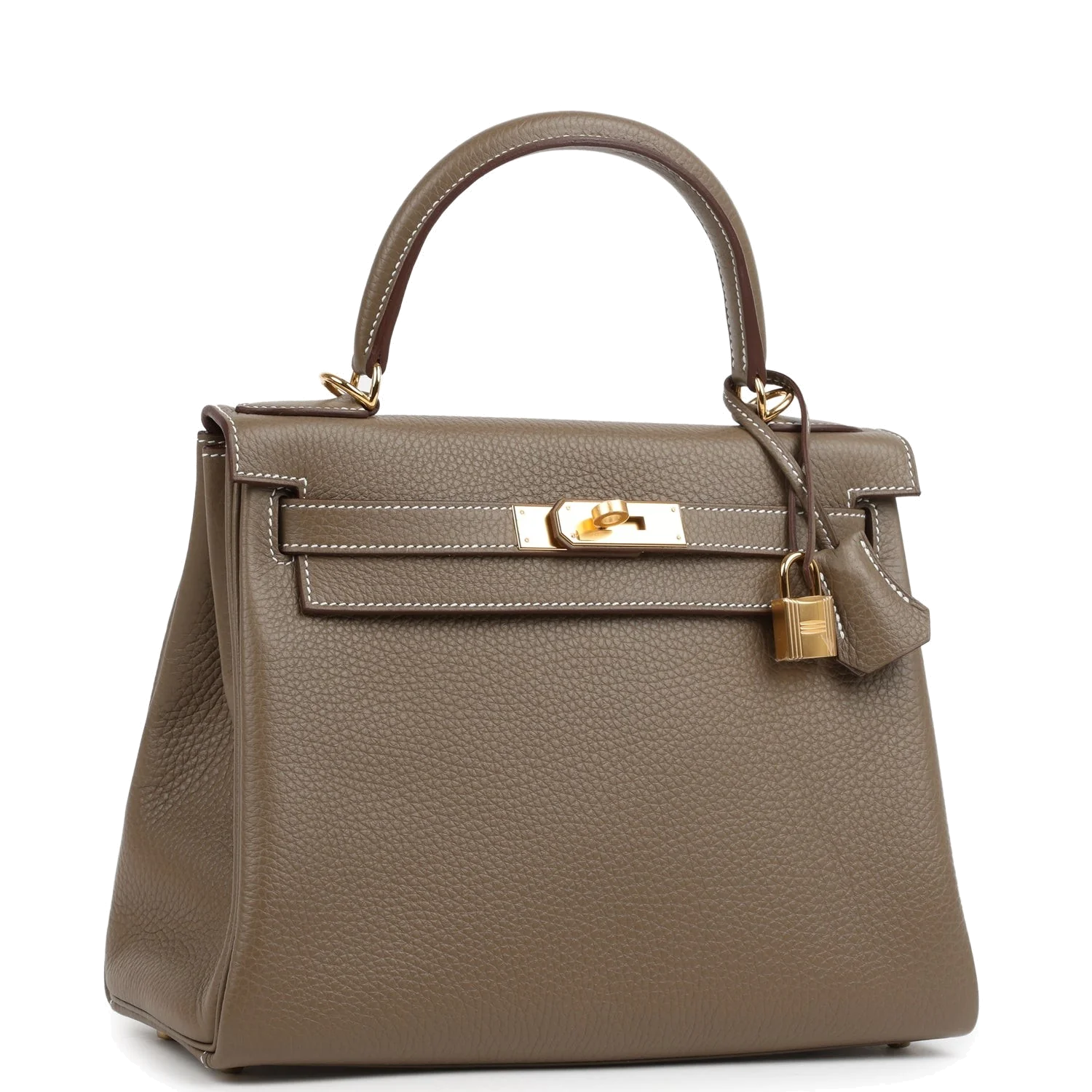 Hermes Kelly Retourne 28 Etoupe Clemence Gold Hardware — фото 3