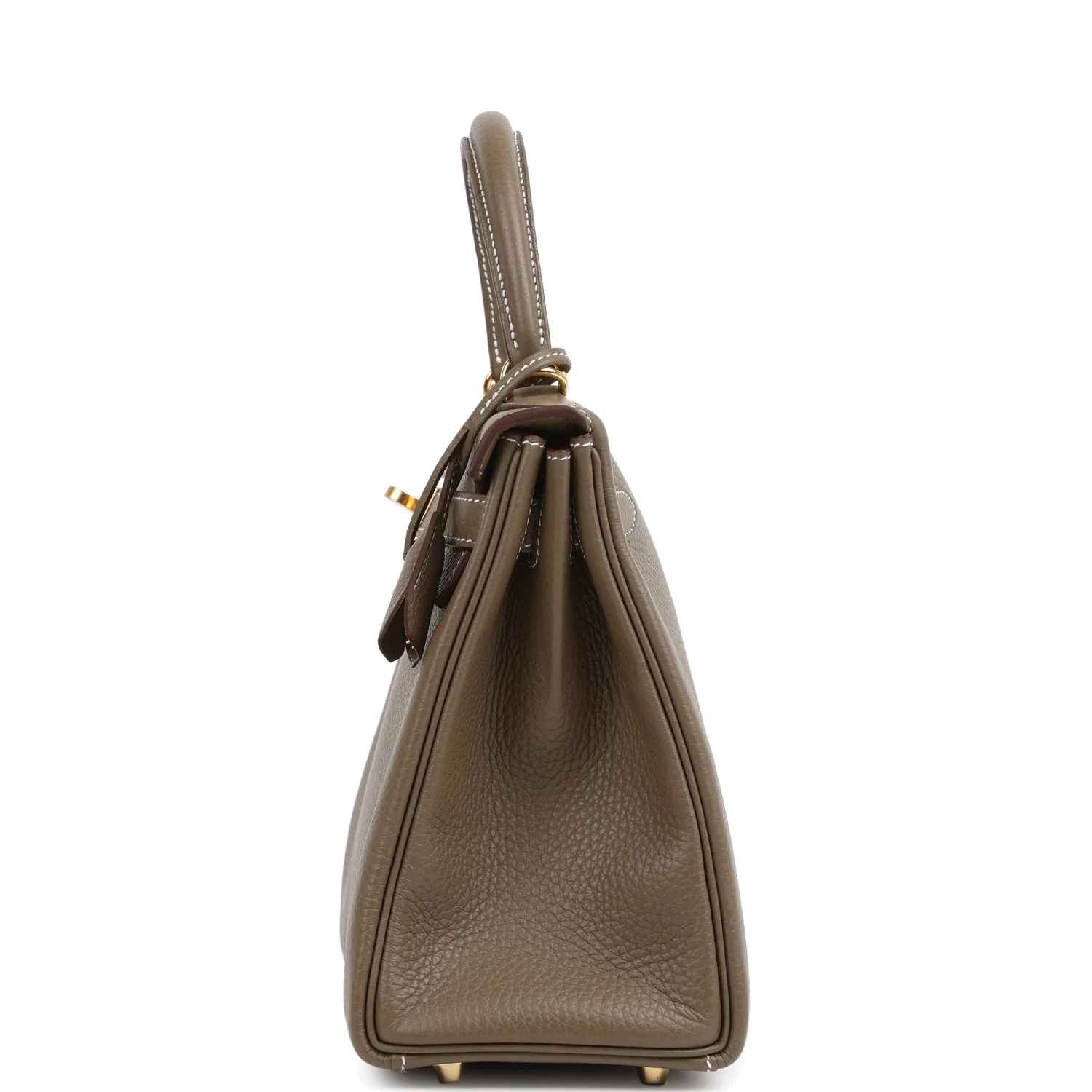 Hermes Kelly Retourne 28 Etoupe Clemence Gold Hardware — фото 4