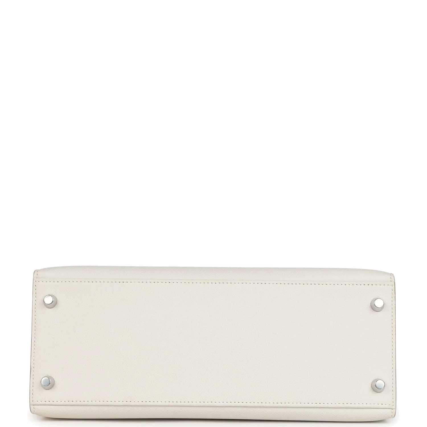 Hermes Kelly Sellier 28 Gris Pale Epsom Palladium Hardware — фото 7