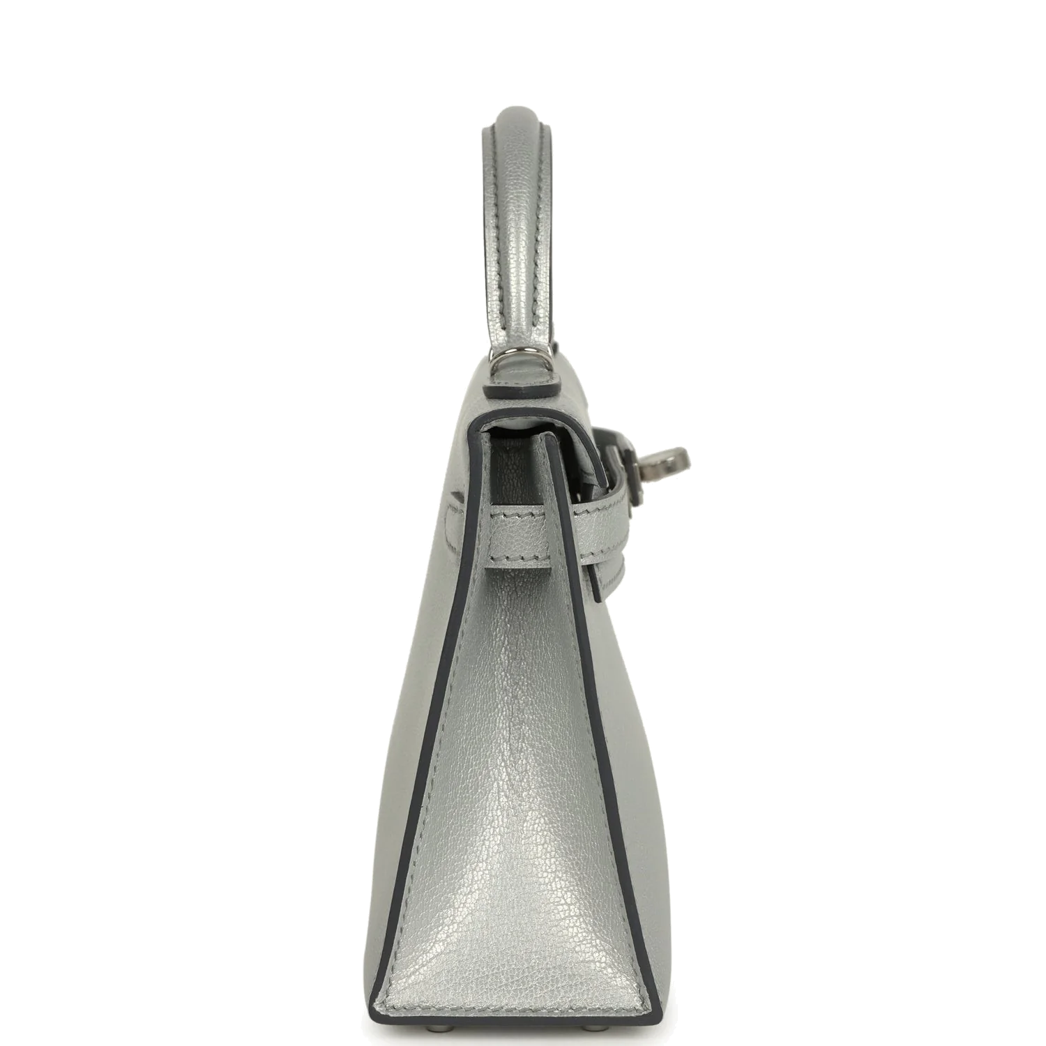 Hermes Kelly Sellier 20 Argent Chevre Chamkilight Palladium Hardware — фото 4