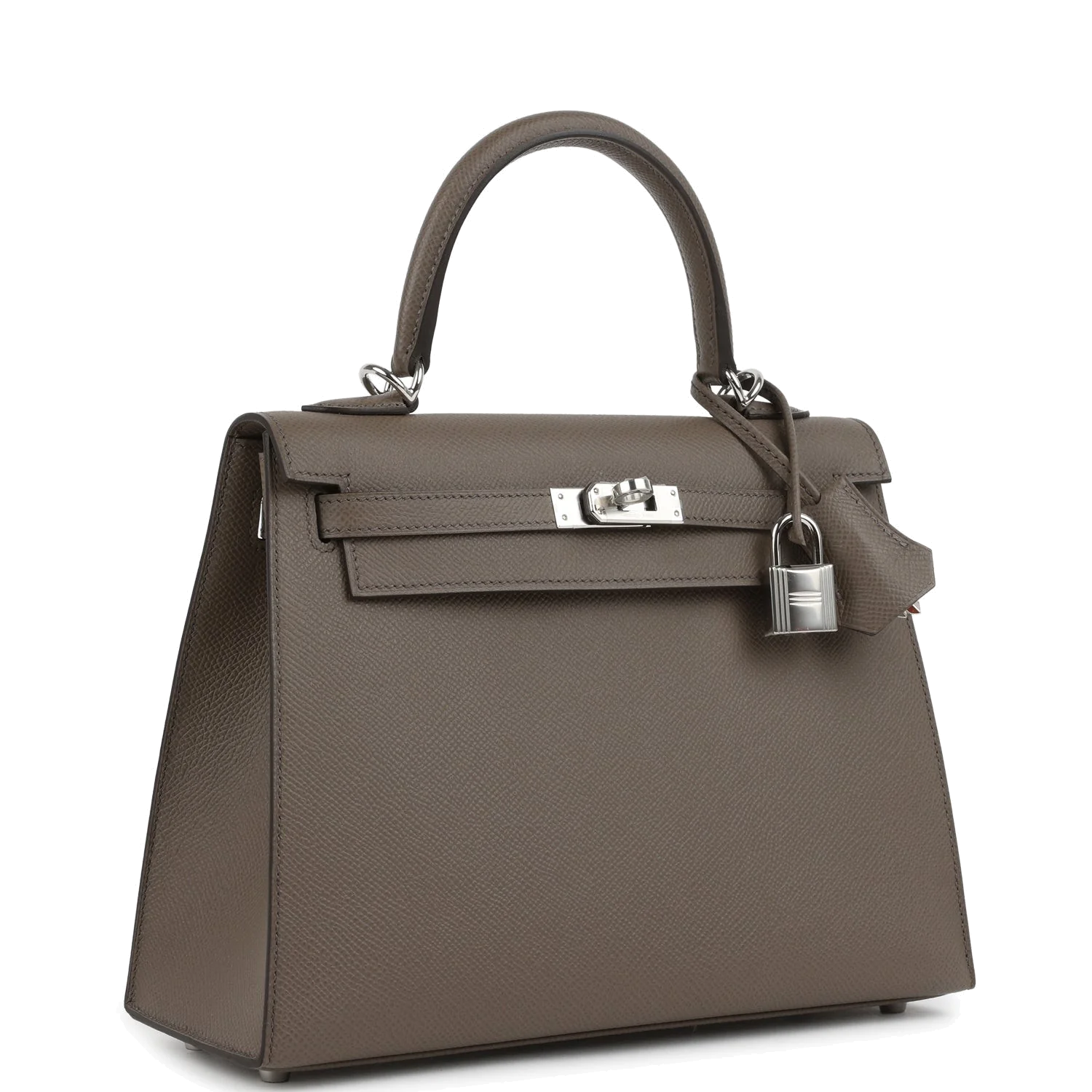 Hermes Kelly Sellier 25 Etain Epsom Palladium Hardware — фото 3